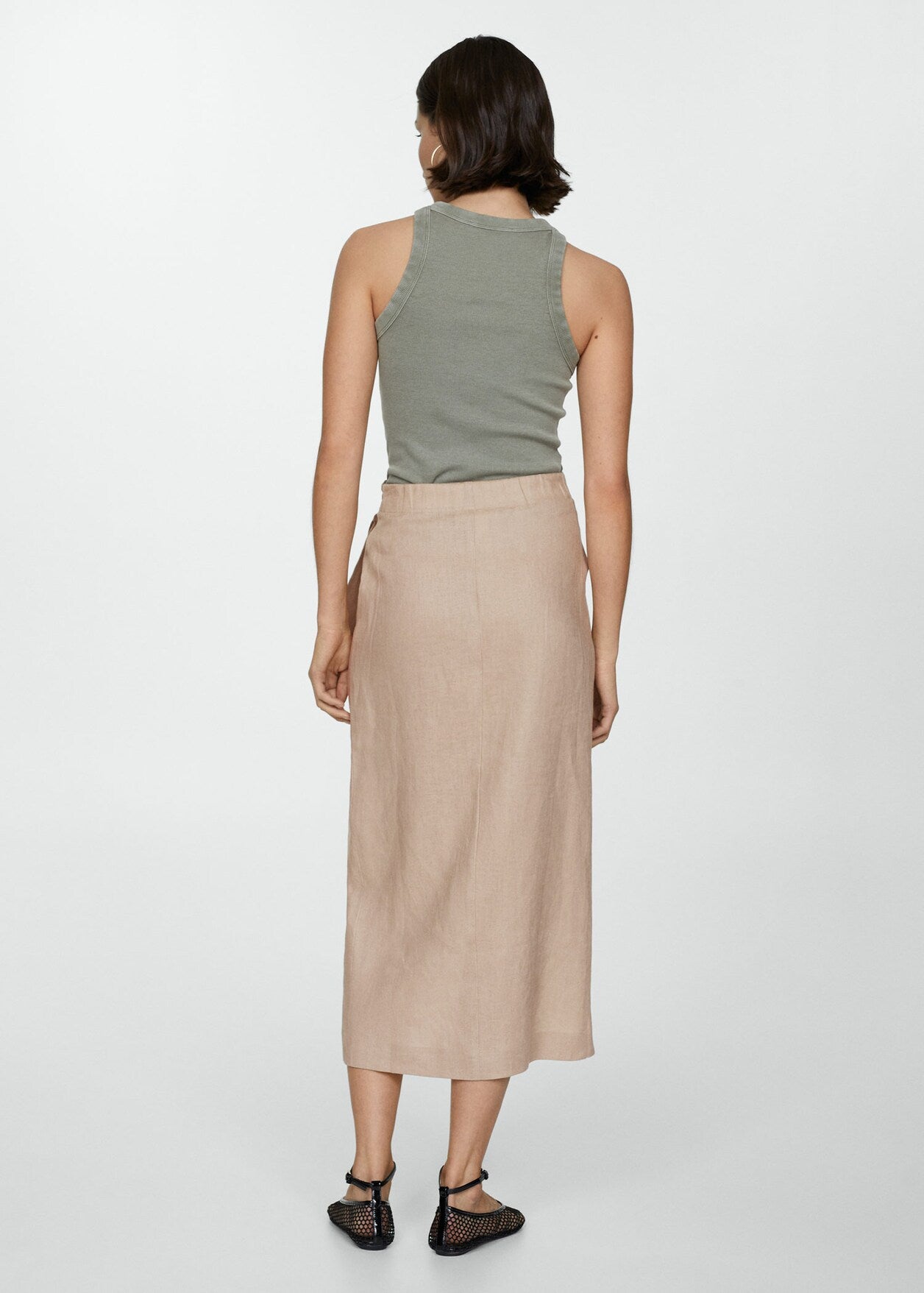 Bow linen skirt