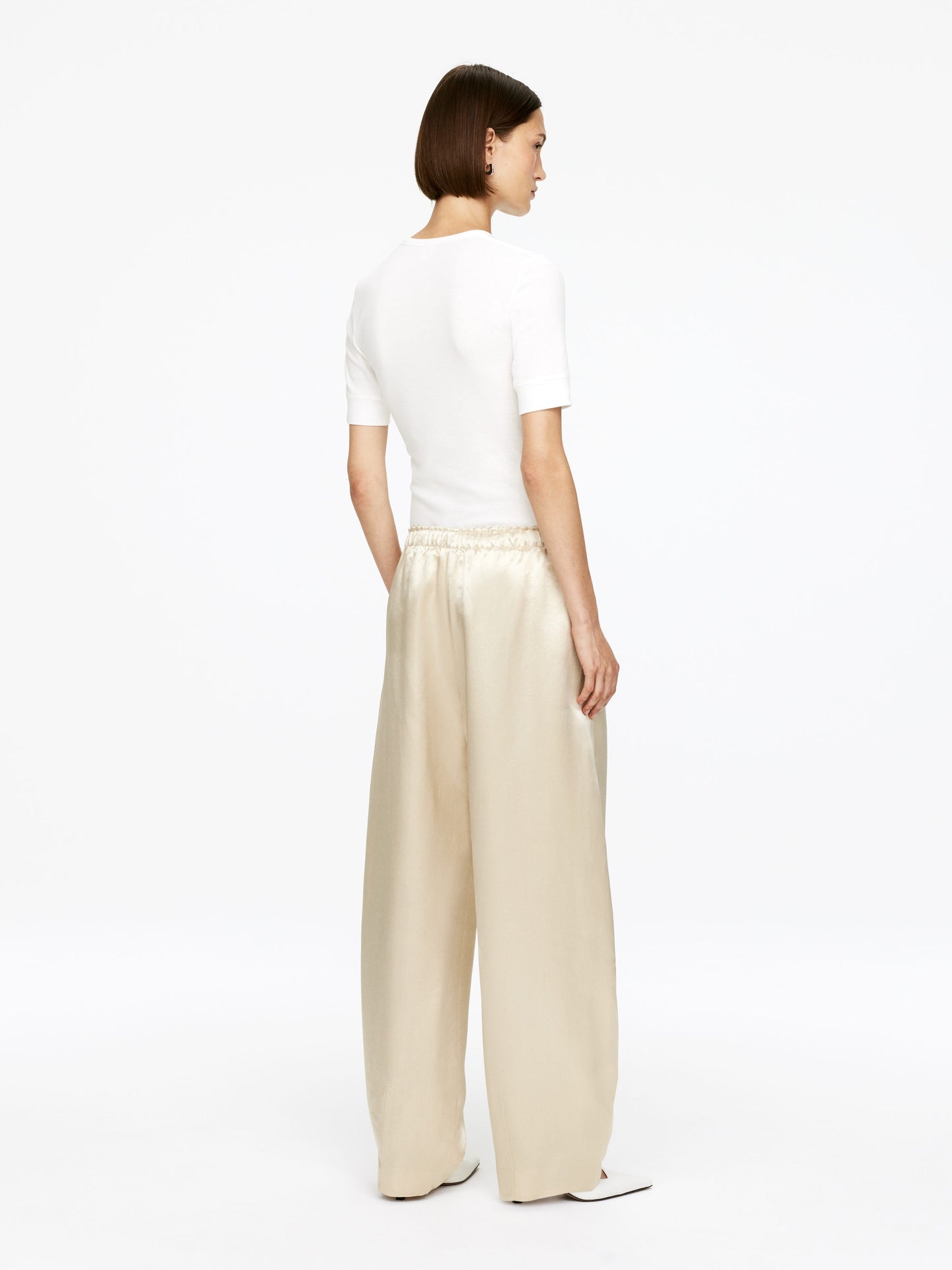 Drawstring Satin Trousers