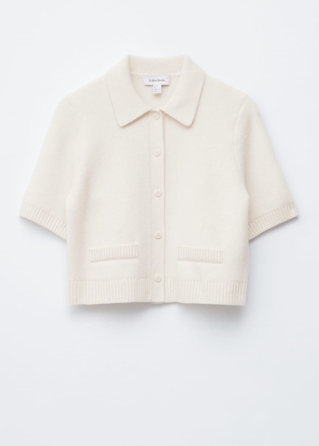Knitted Short-Sleeve Cardigan