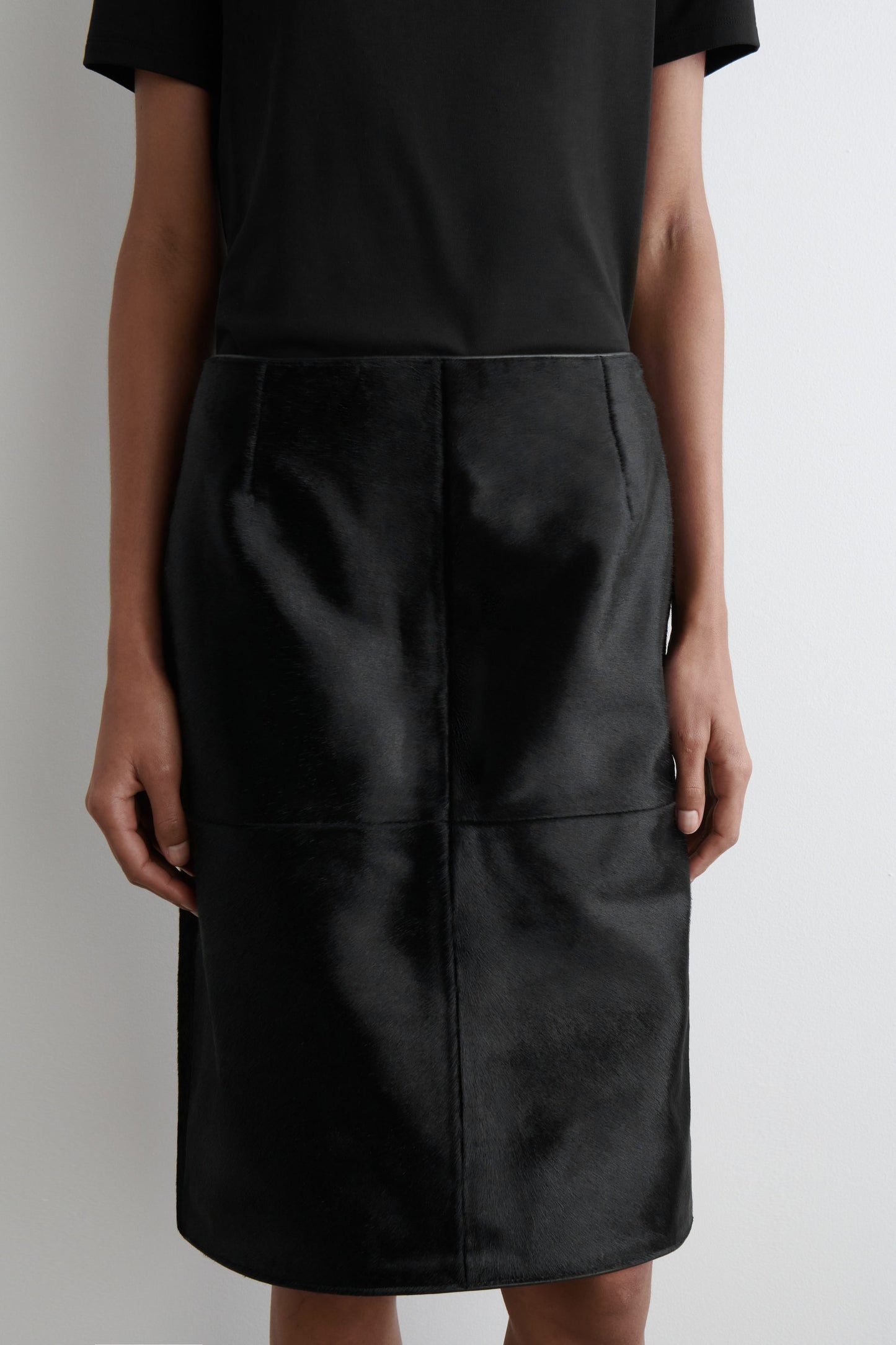 Pony Hair Midi Skirt