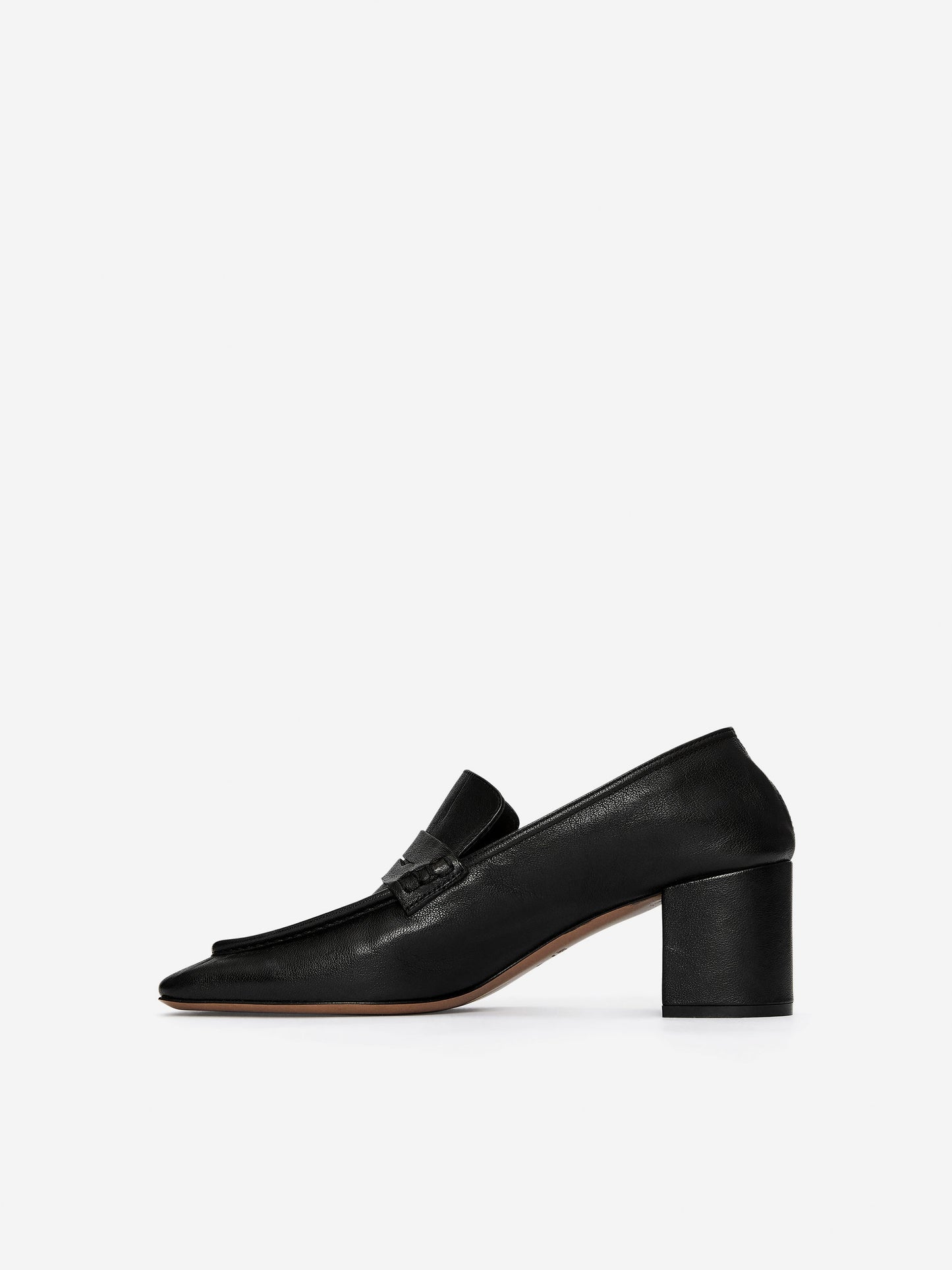 Heeled Leather Loafers