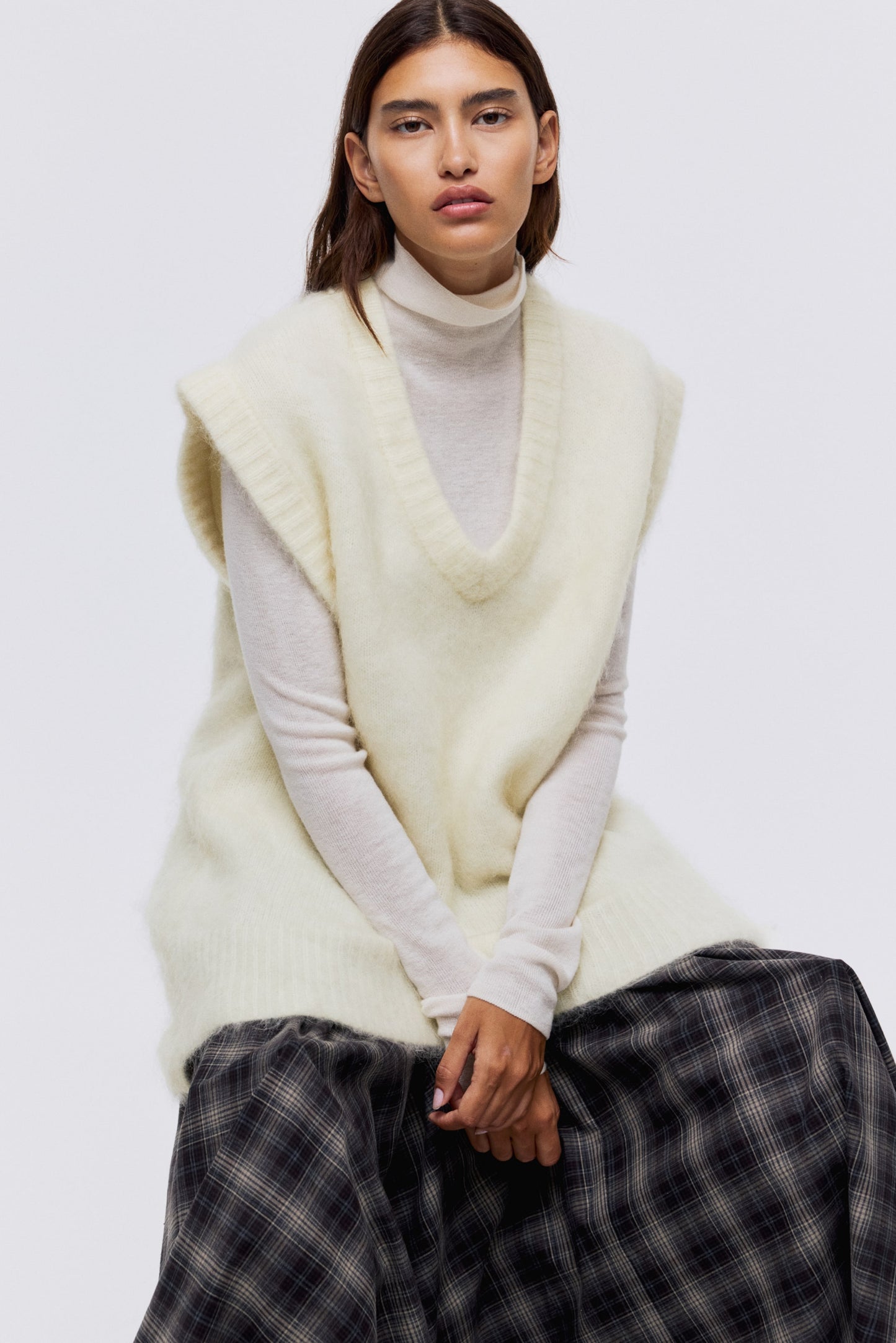 Mohair-blend sweater vest
