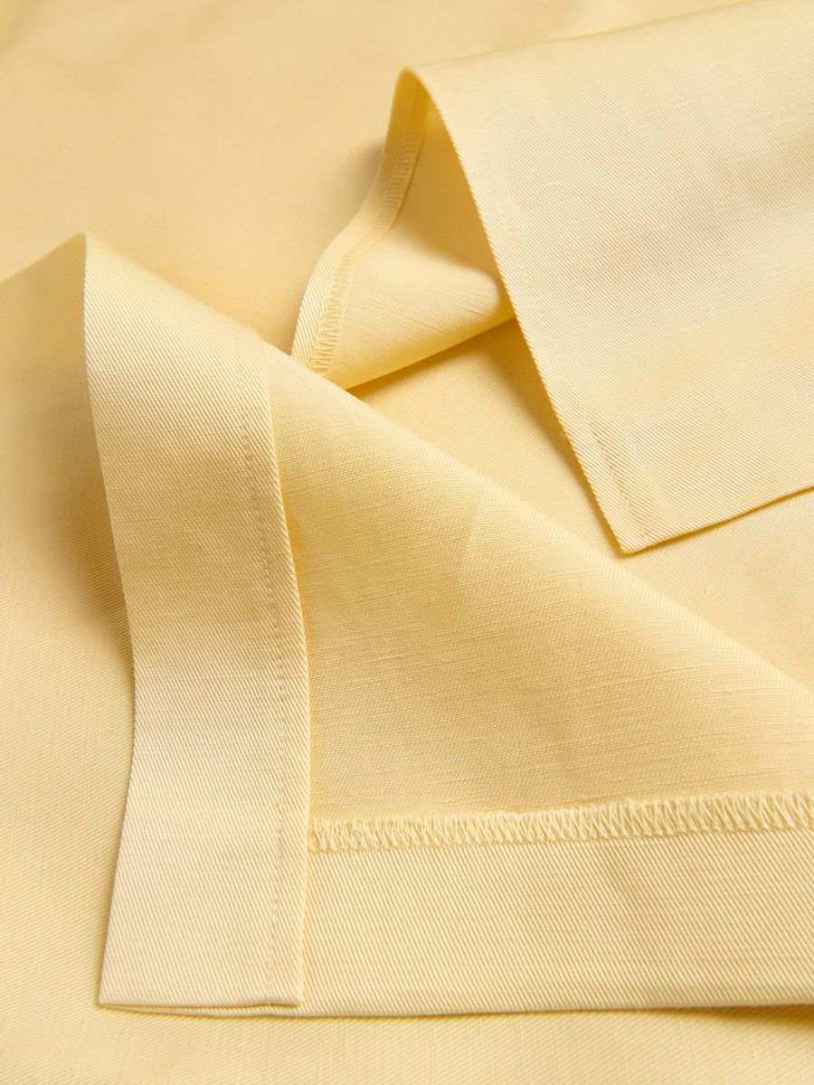 Linen blend midi skirt