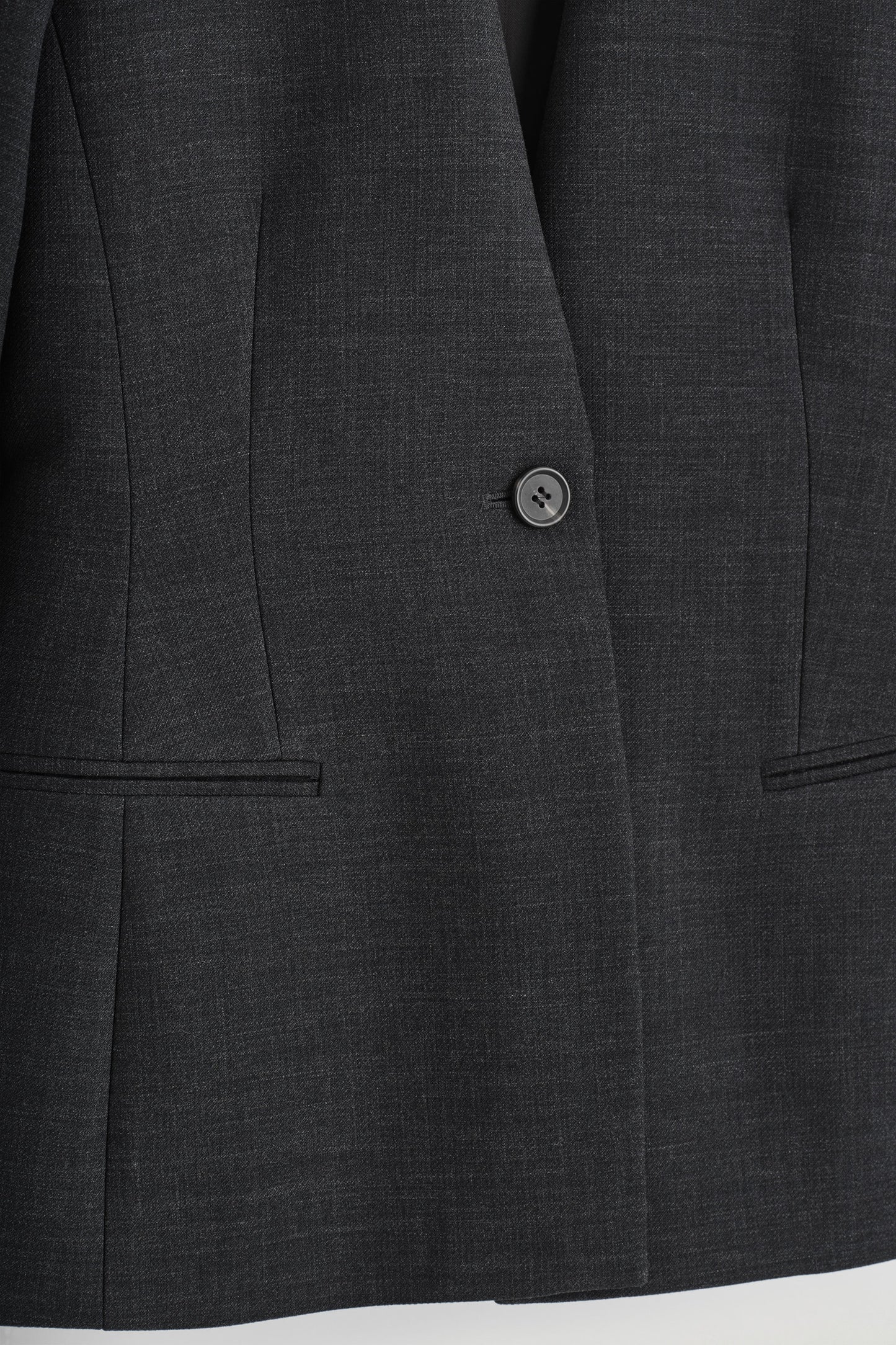 Waisted Collarless Blazer