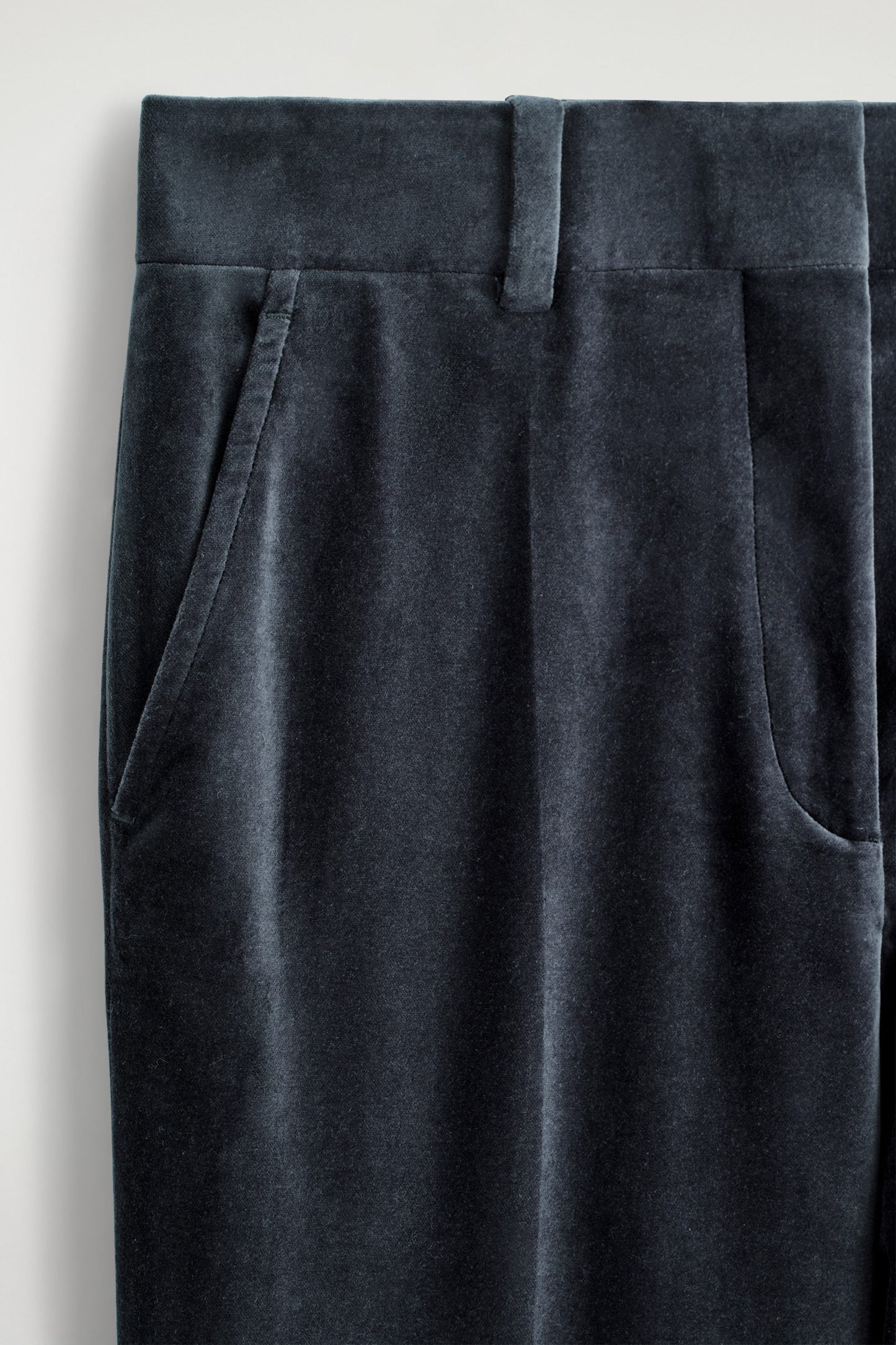 Velvet Straight-Leg Trousers