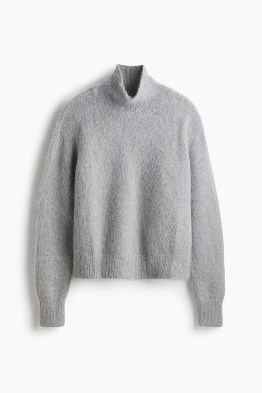Mohair-blend turtleneck jumper
