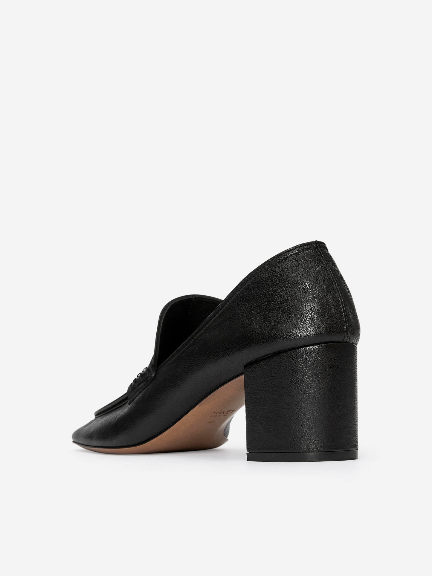 Heeled Leather Loafers
