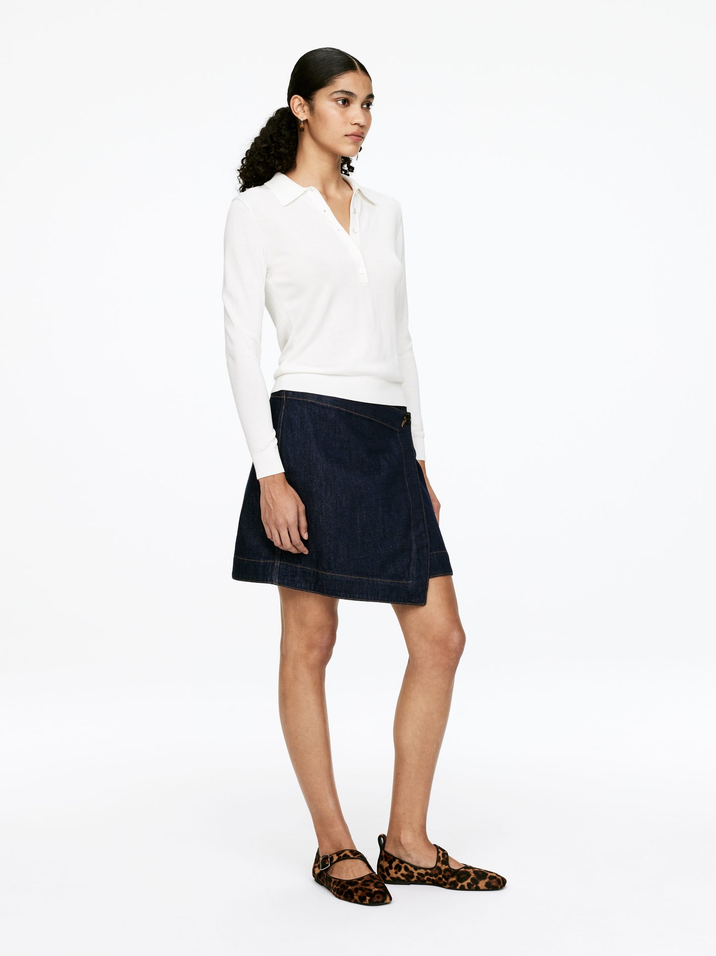 Denim Wrap Skirt
