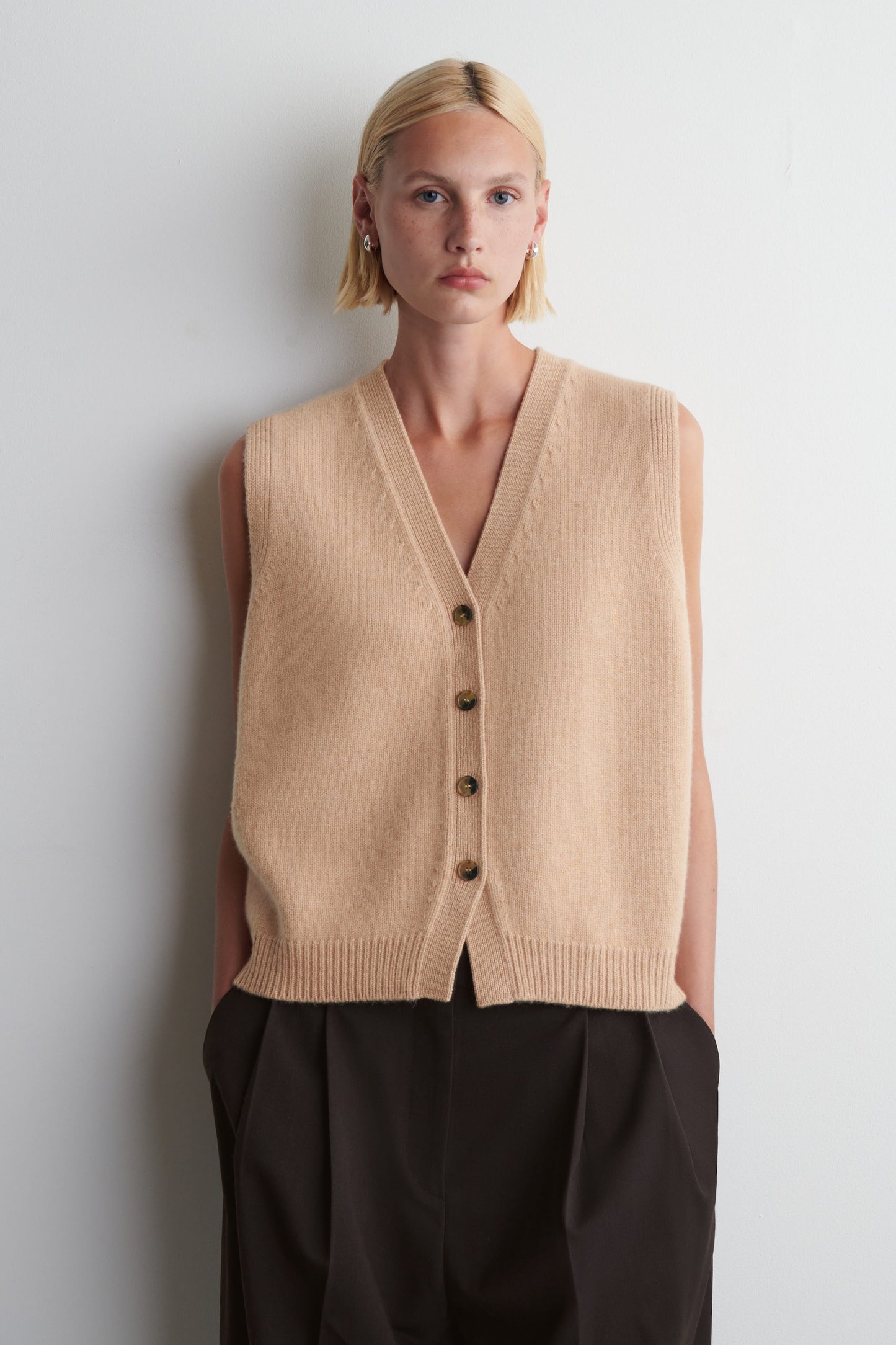 Knitted Cashmere-Blend Vest
