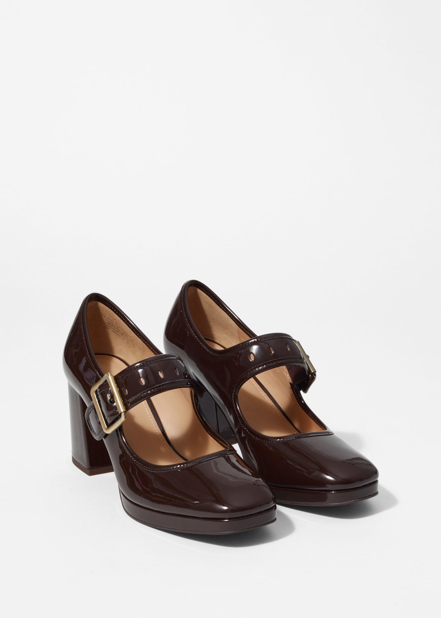 Mary-Jane Leather Pumps