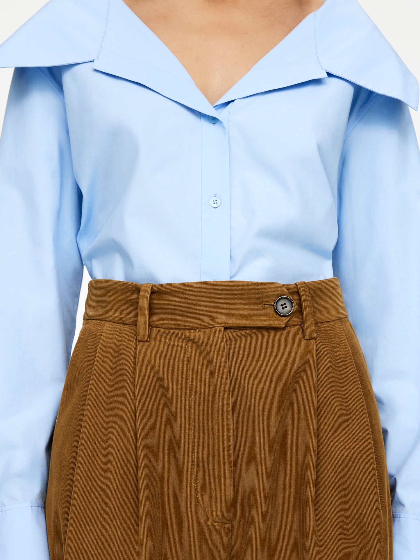 High-Waist Corduroy Trousers