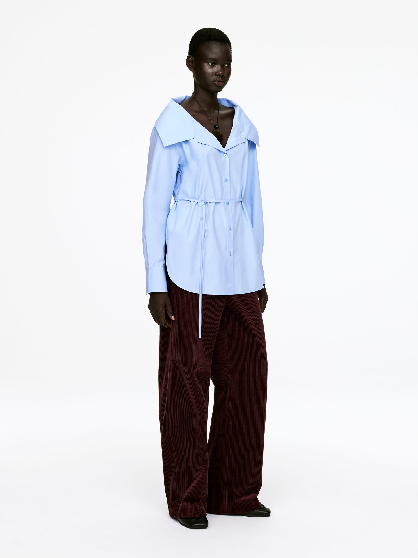 Wide-Collar Blouse