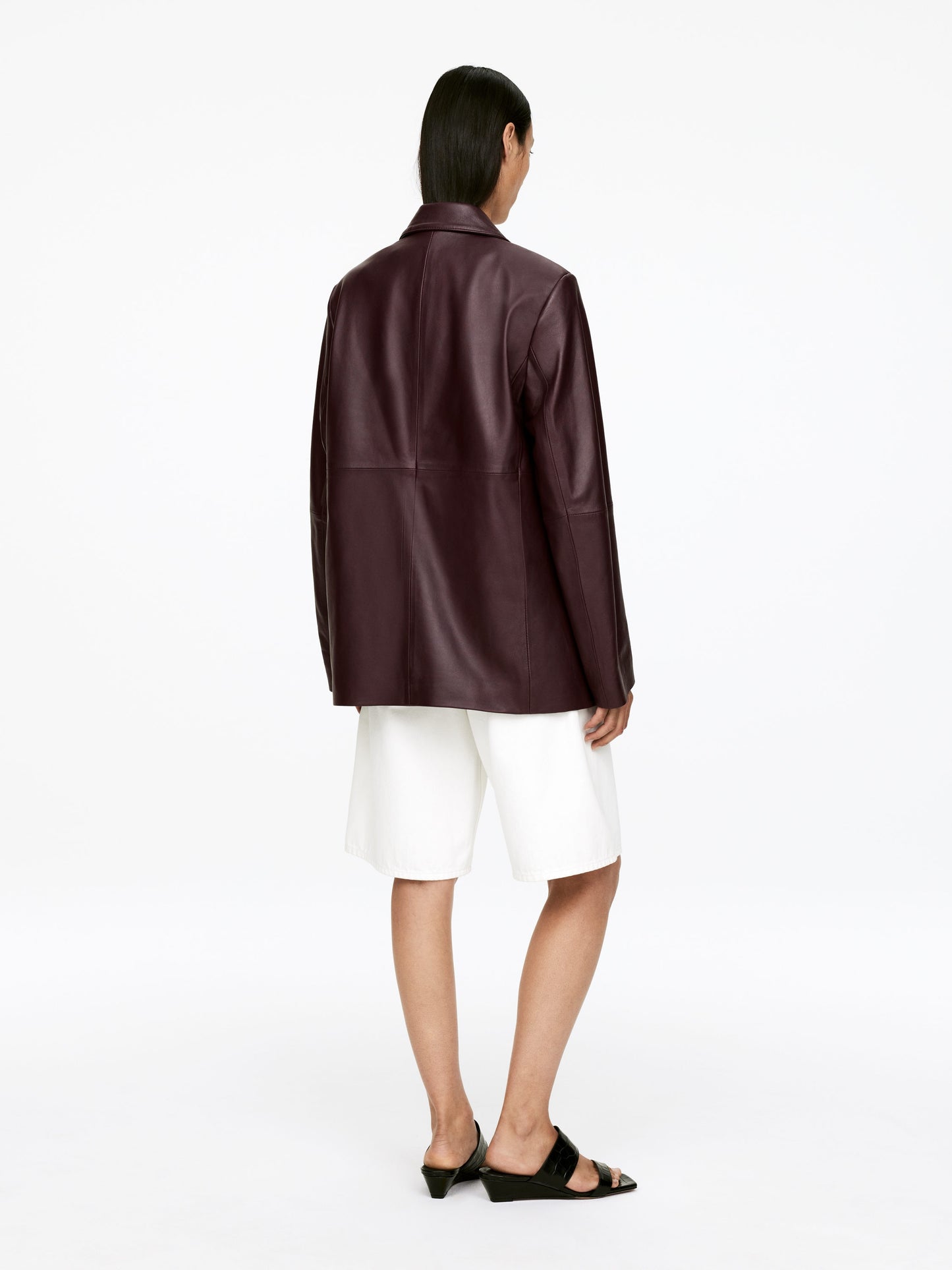 Single-Breasted Leather Jacket