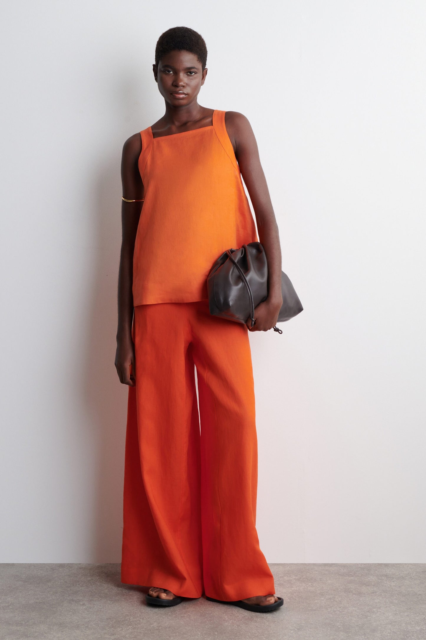 Tie-Back Linen Top
