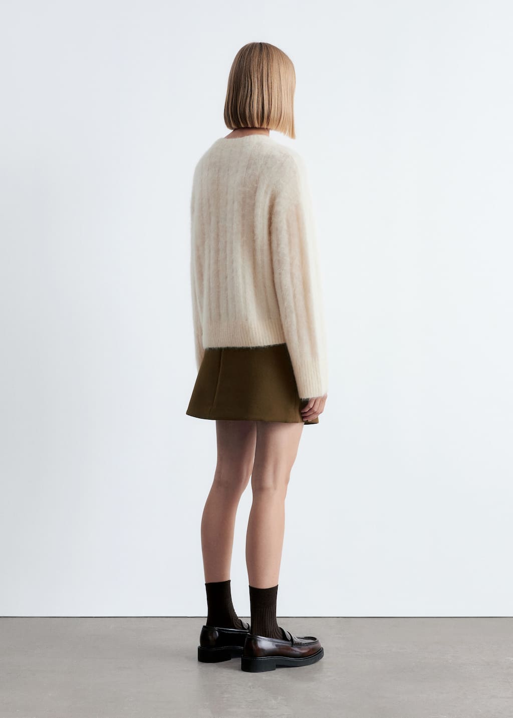 Mohair-Blend Rib-Knit Jumper