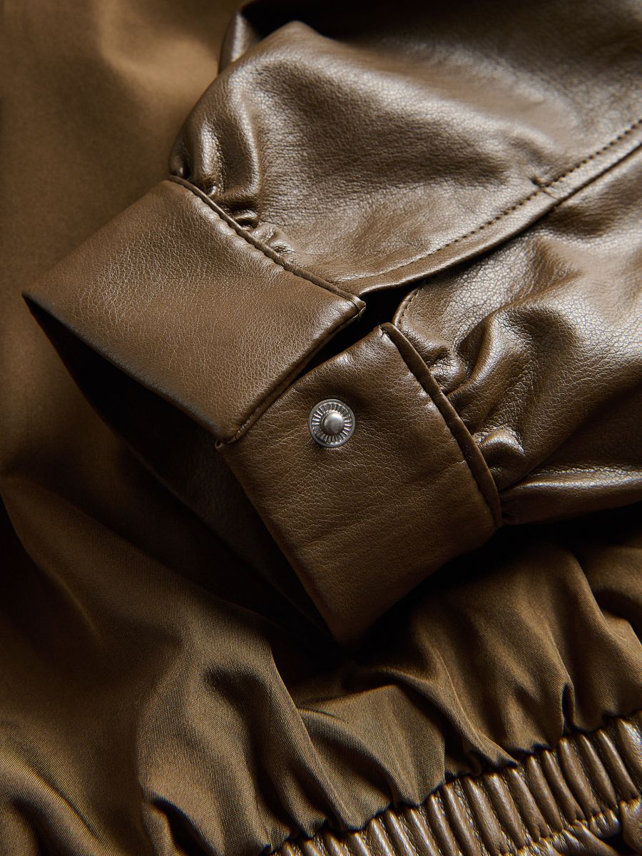 Mandarin collar short jacket