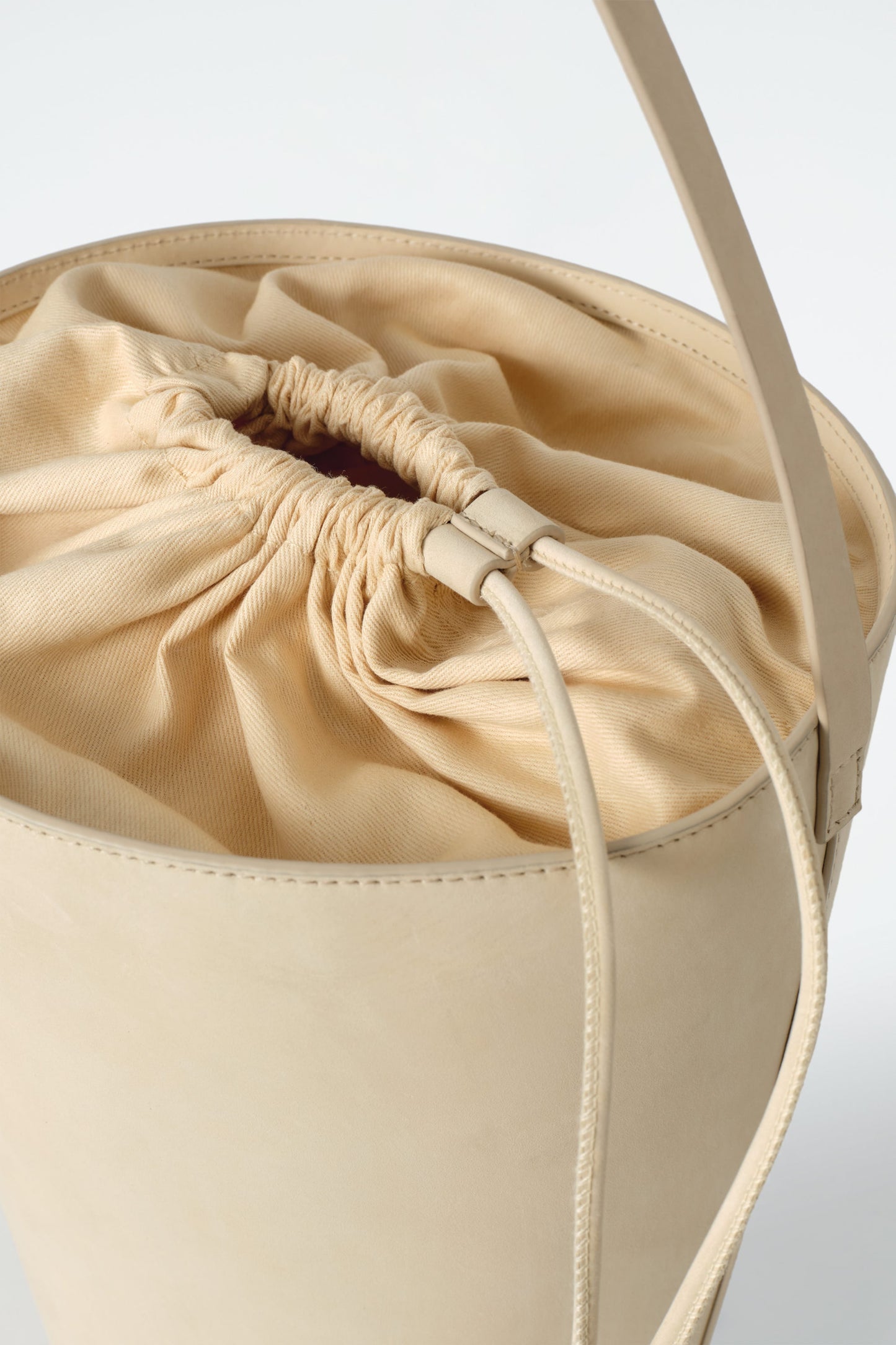 Nubuck bucket bag