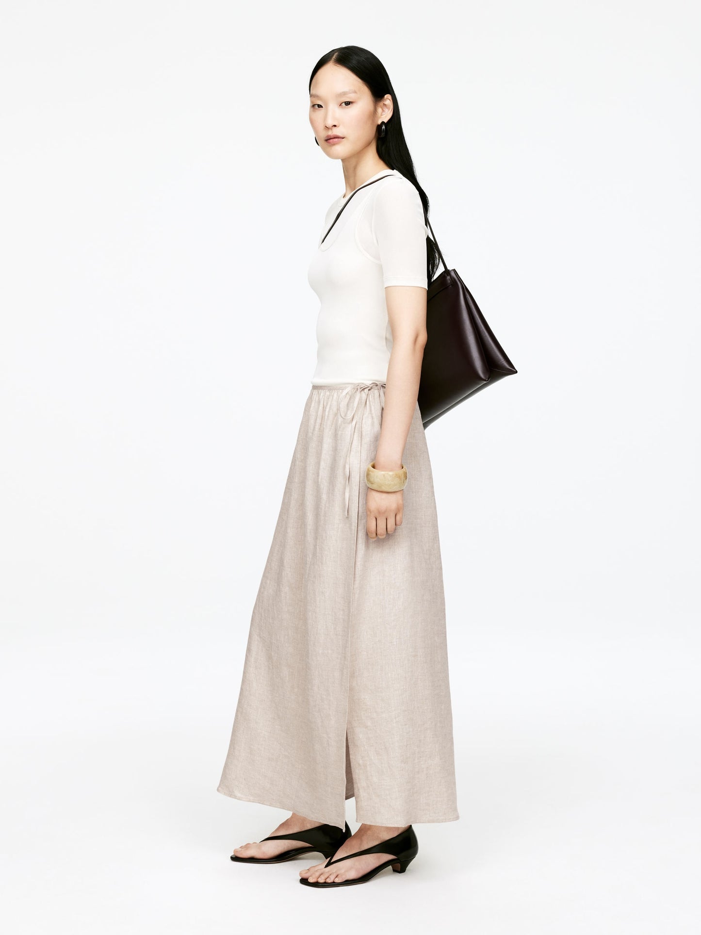 Linen Wrap Skirt