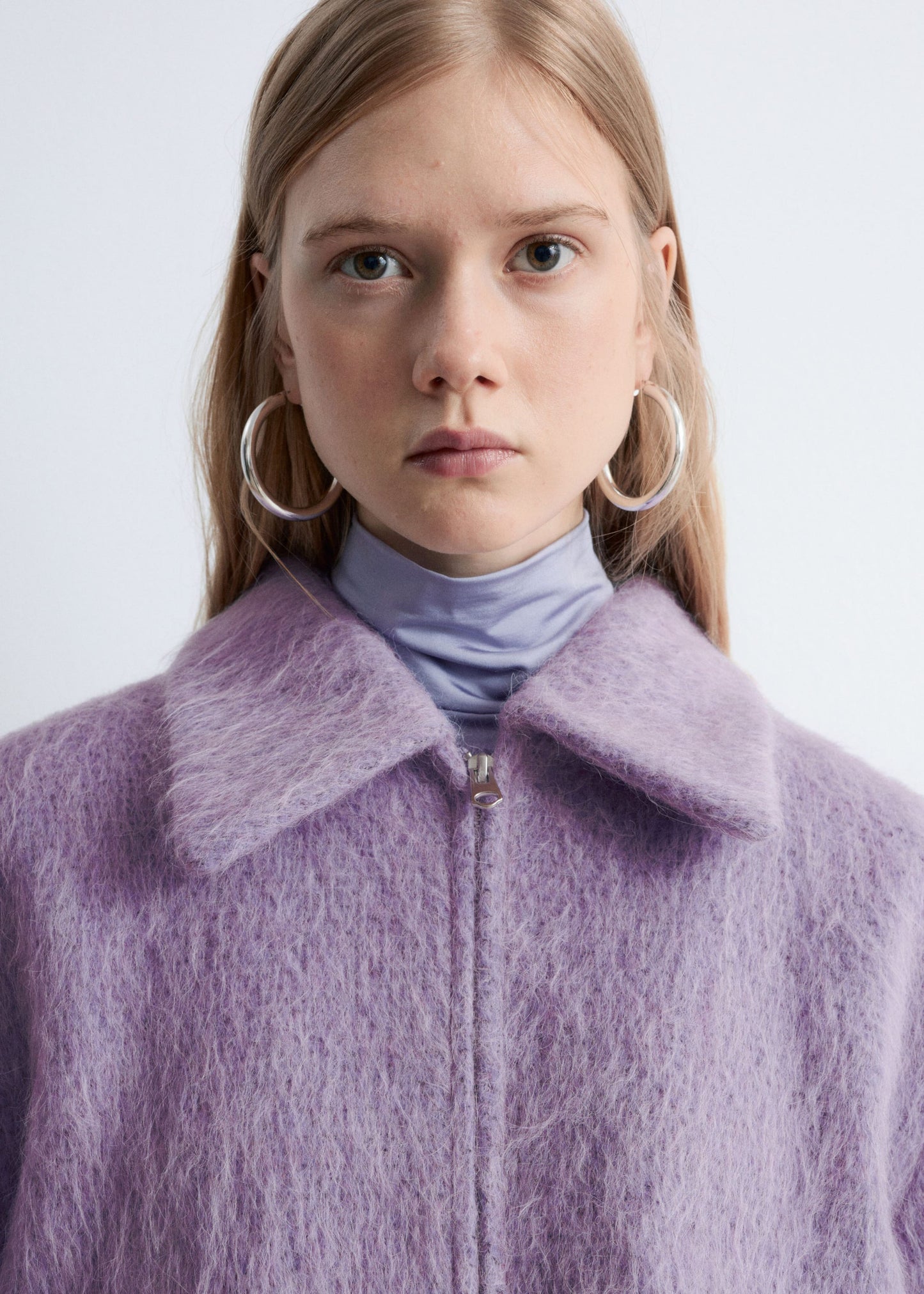 Cropped Wool Bomber Jacket