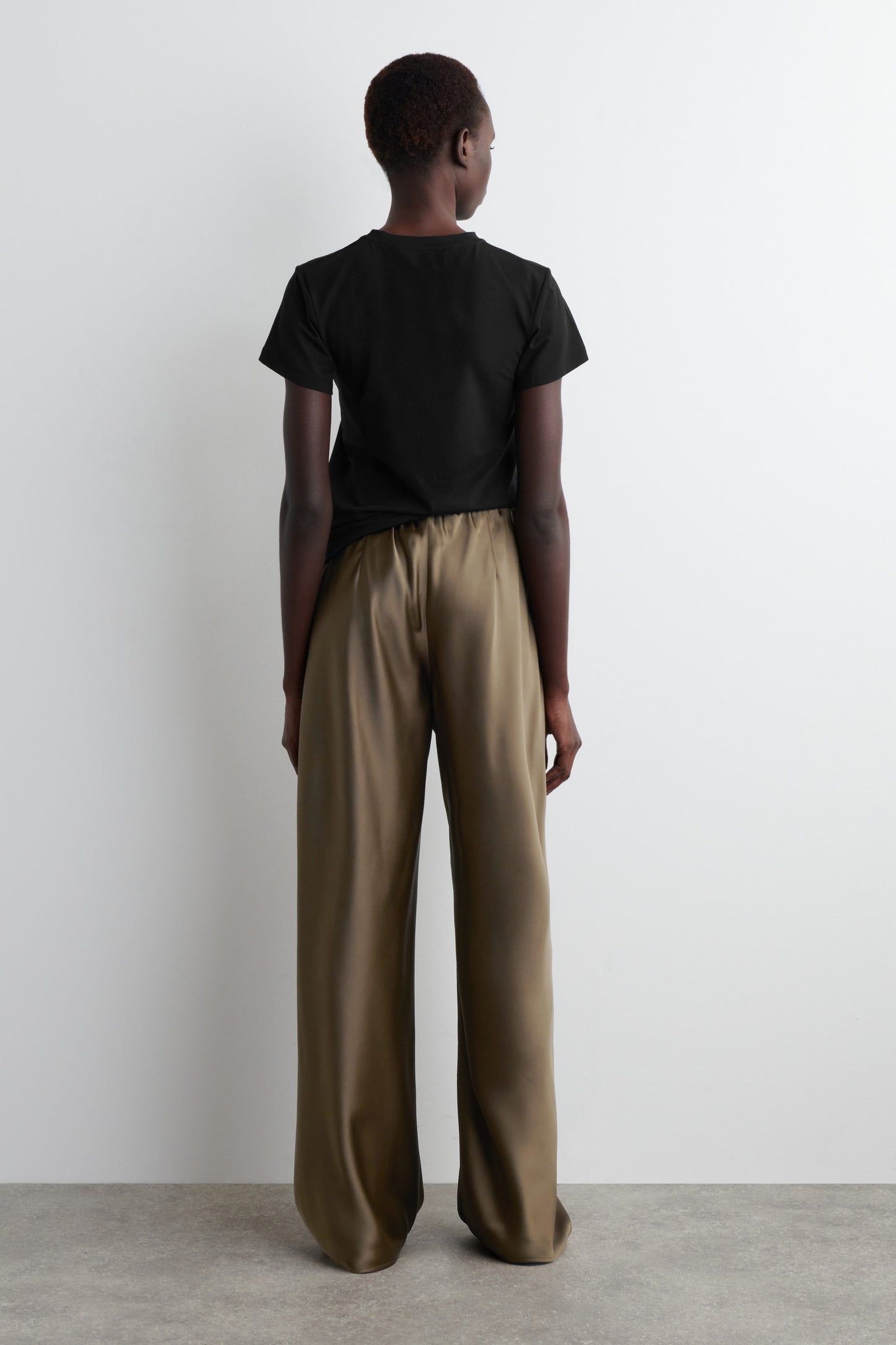 Satin Wide-Leg Trousers