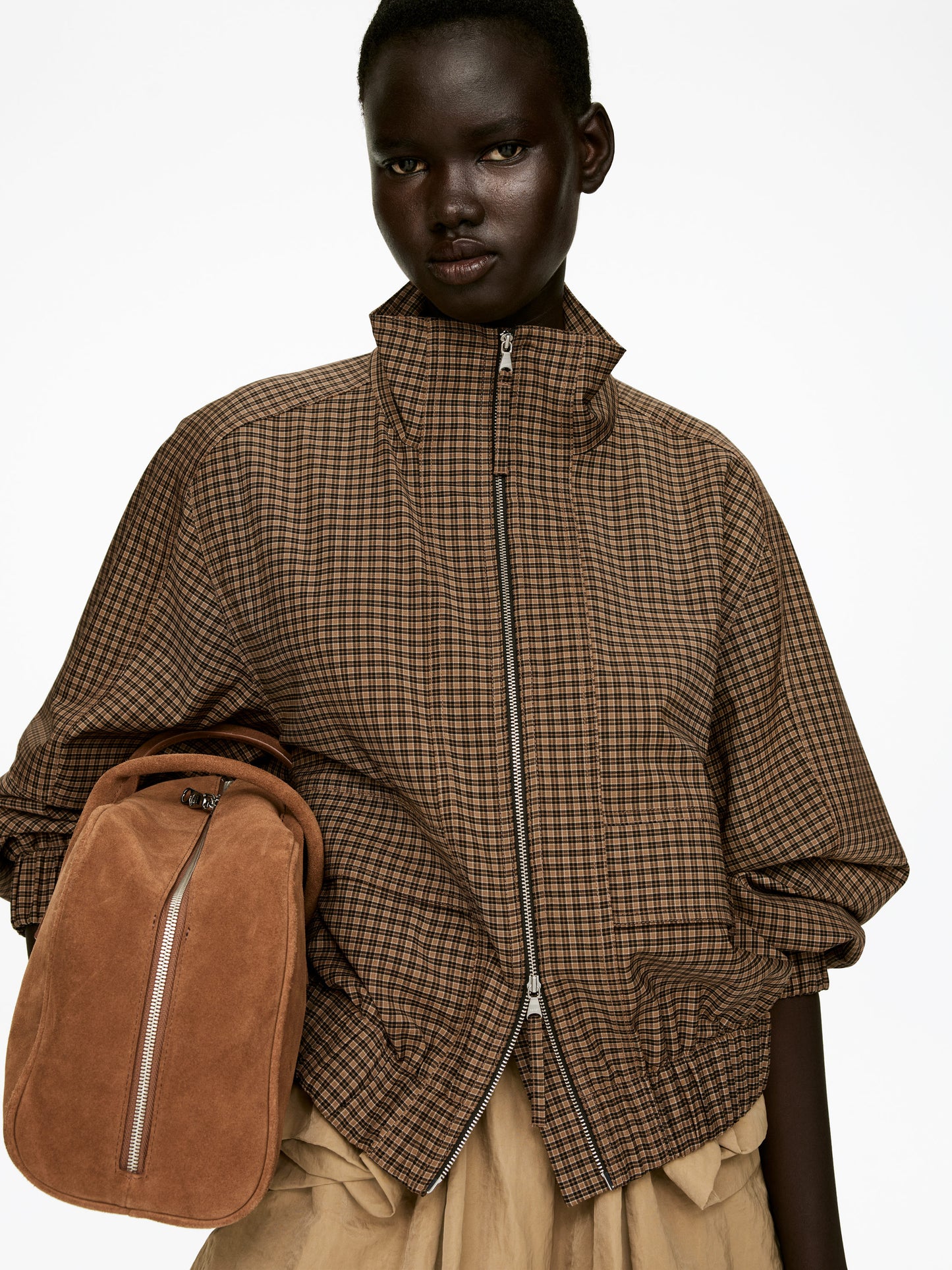 Checked Zip Jacket