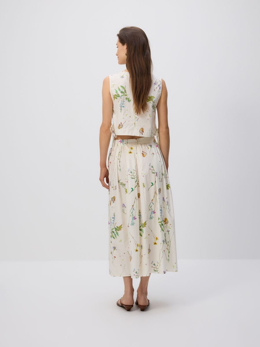 Floral cotton skirt