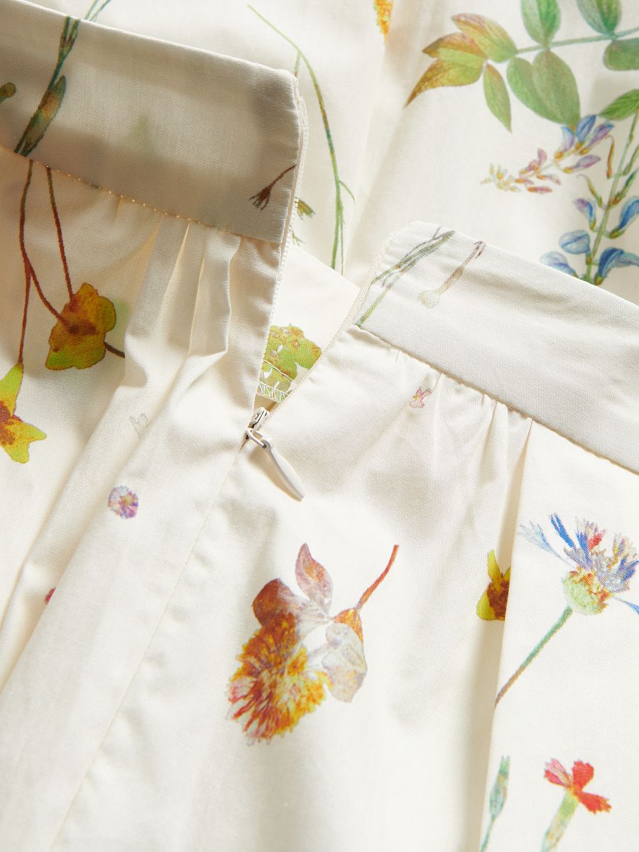 Floral cotton skirt