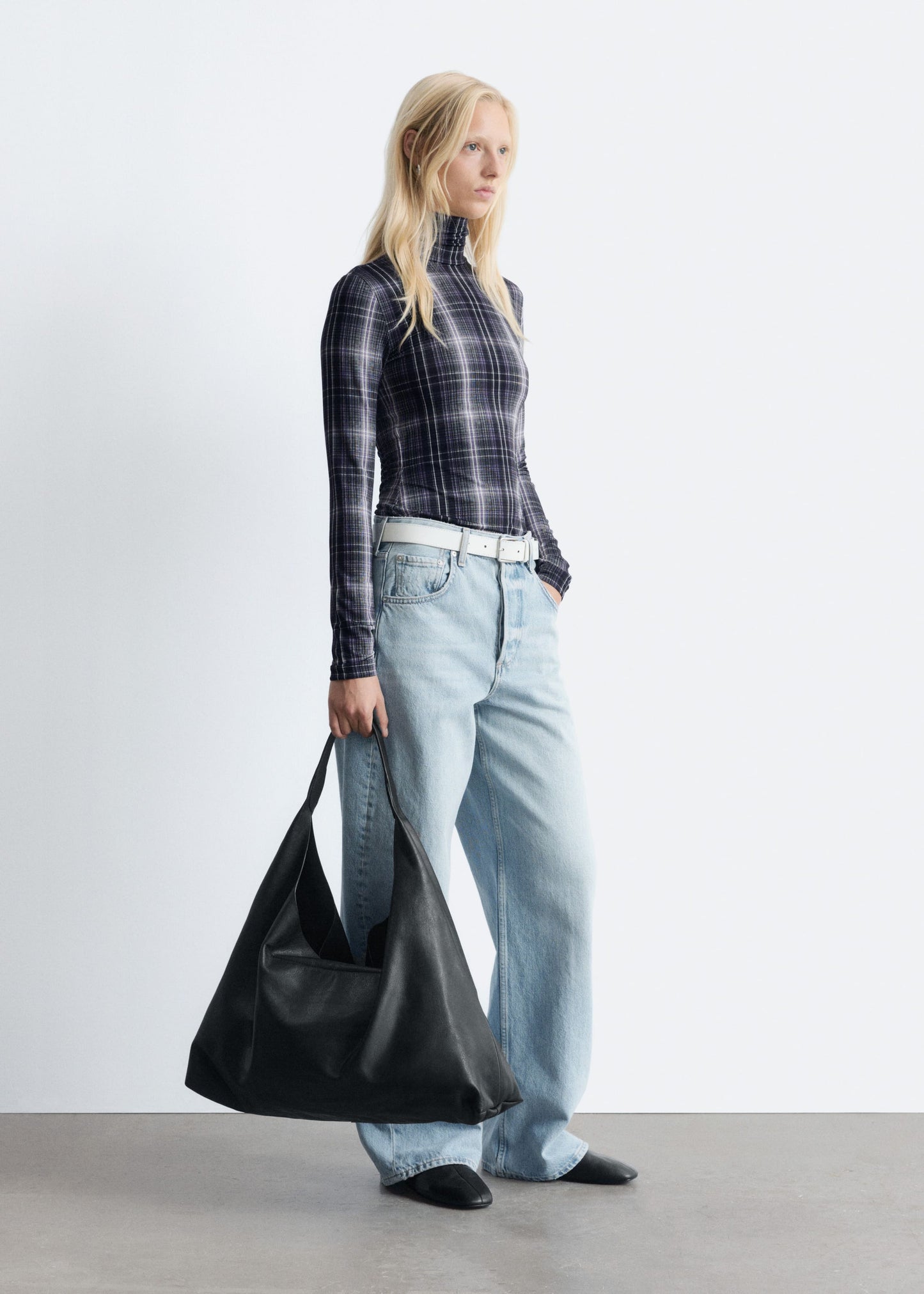 Slim Fit Turtleneck Top