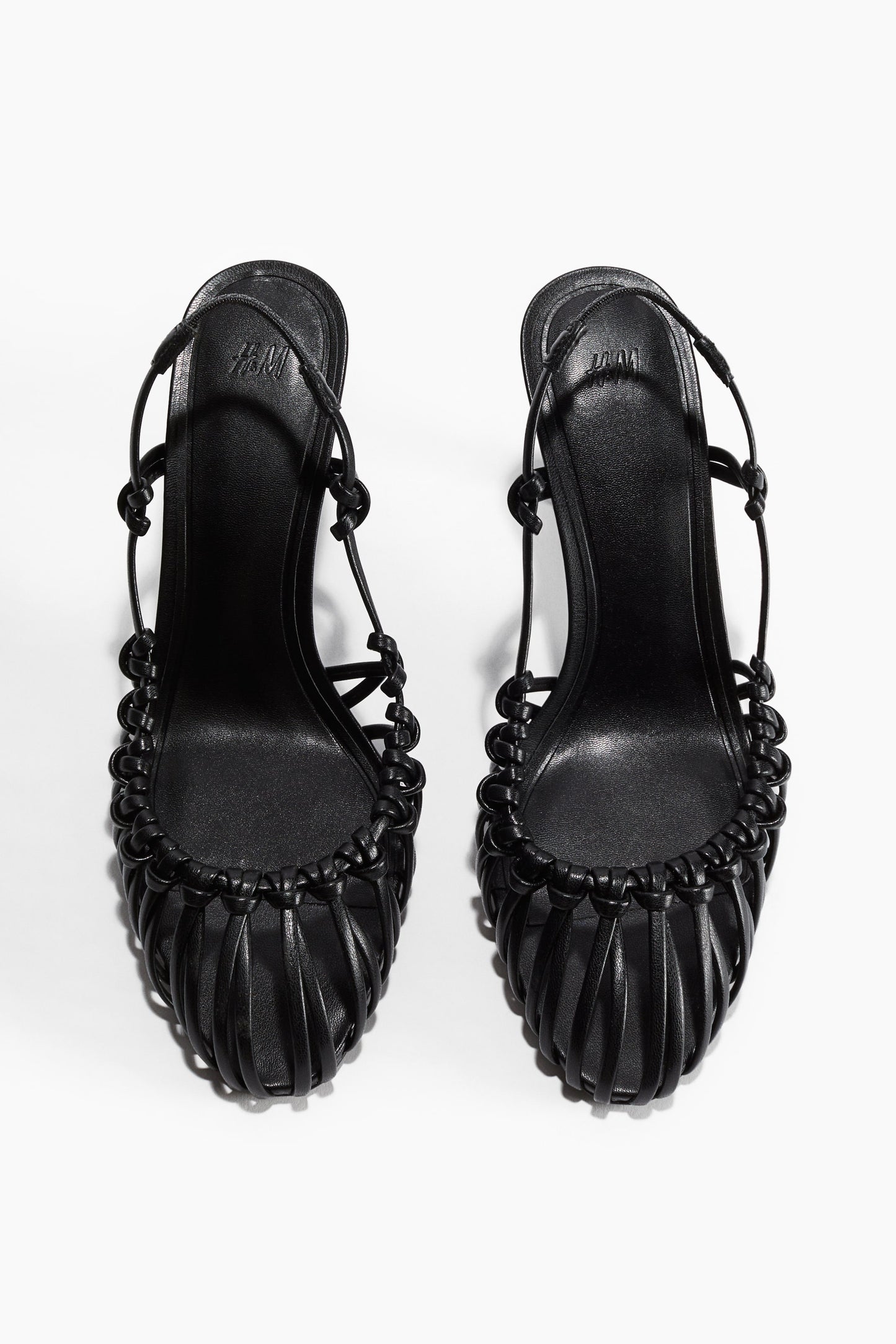 Knotted heeled slingbacks