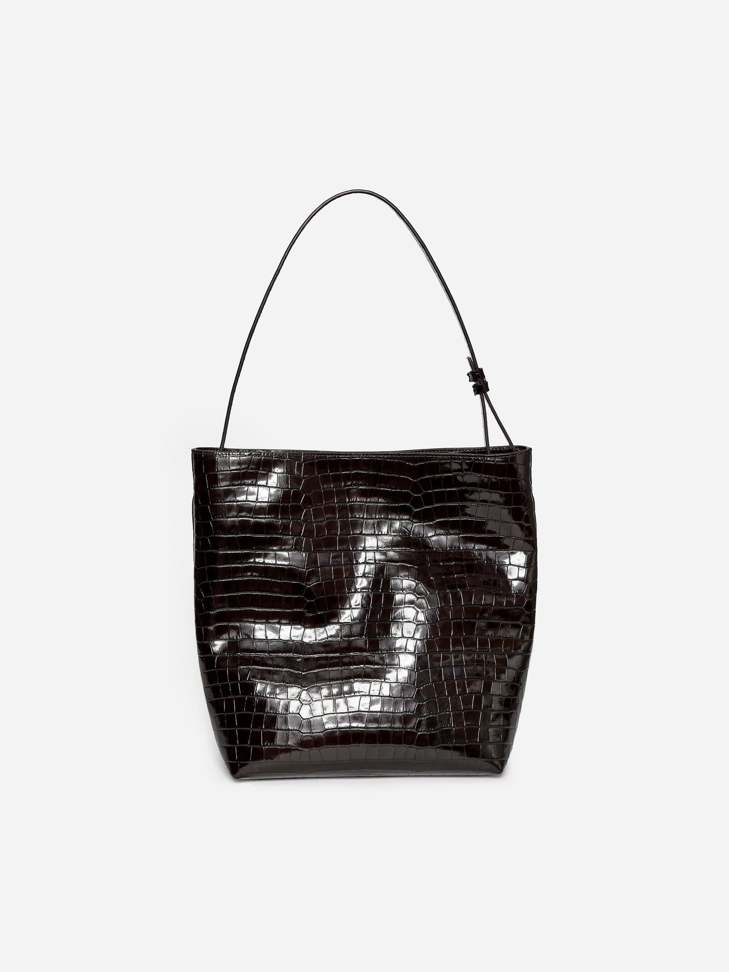 Croc-Effect Leather Tote