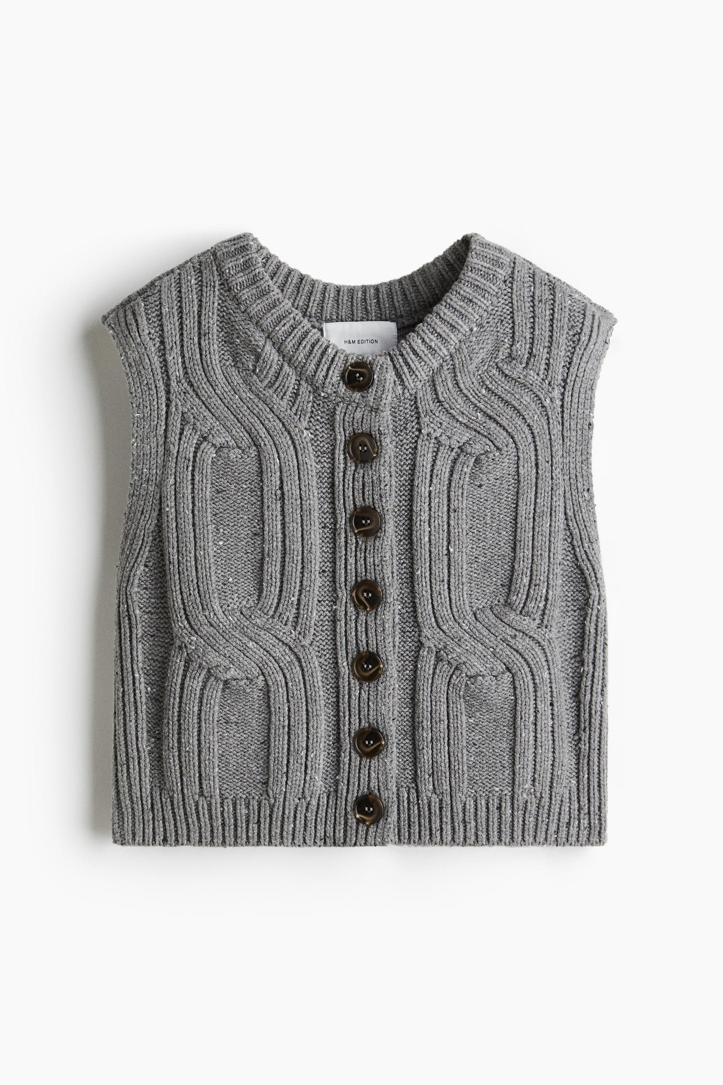 Cable-knit waistcoat