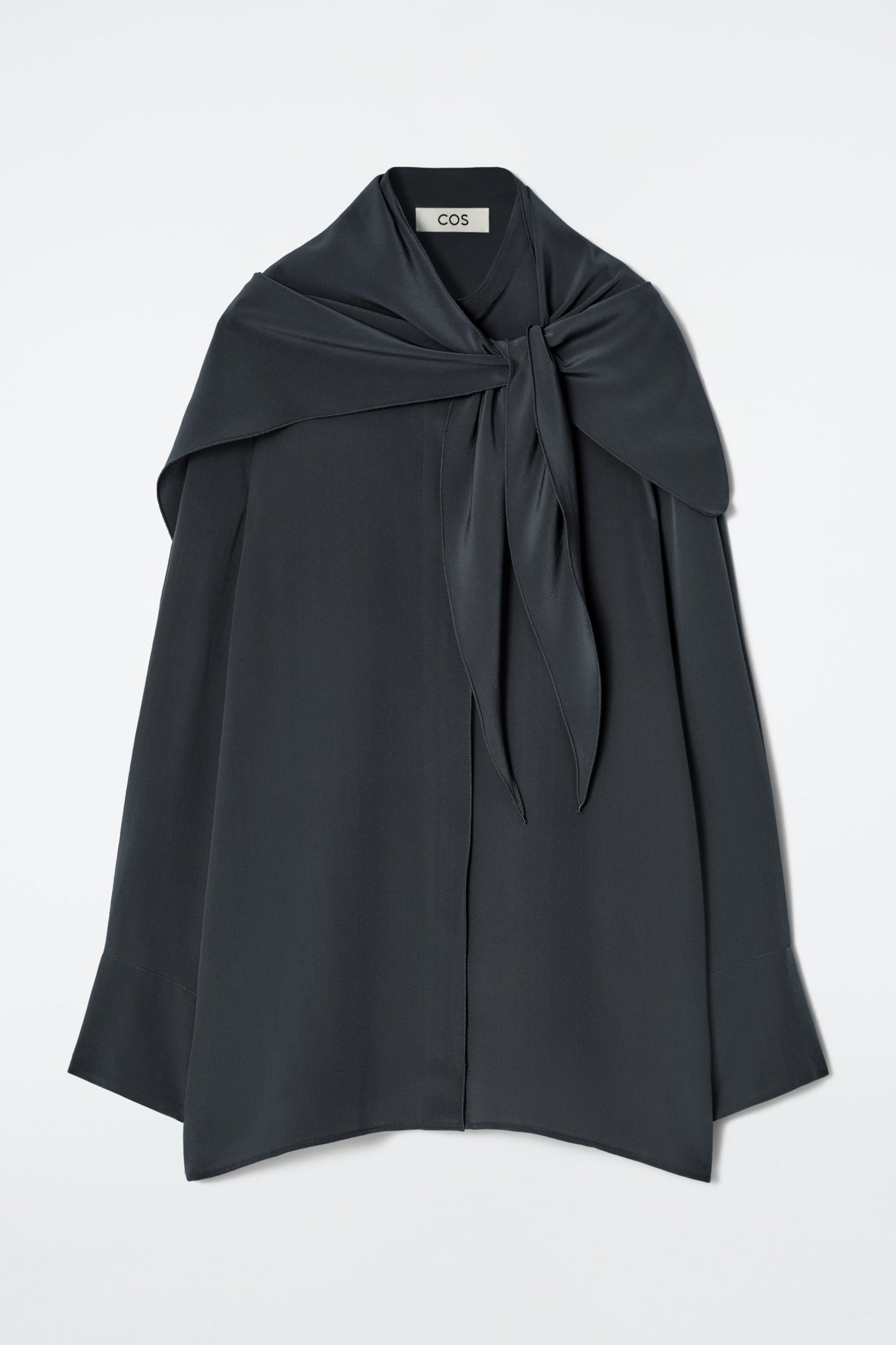 Silk scarf-detail shirt