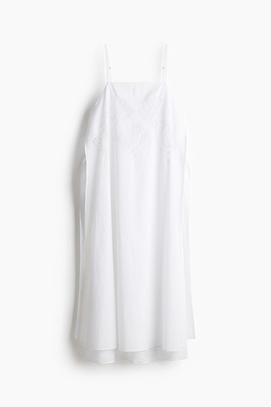Embroidered strappy dress