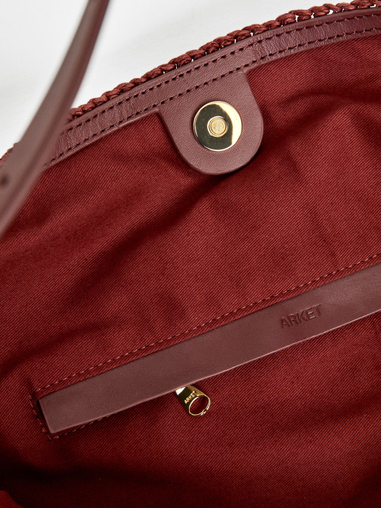 Lined Straw Bag