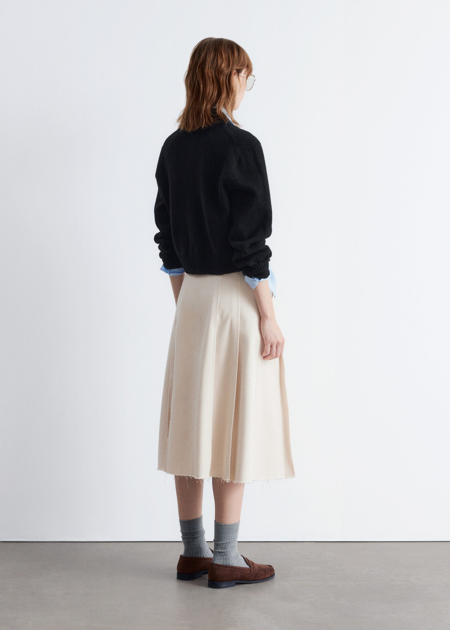 Knitted Collar Cardigan