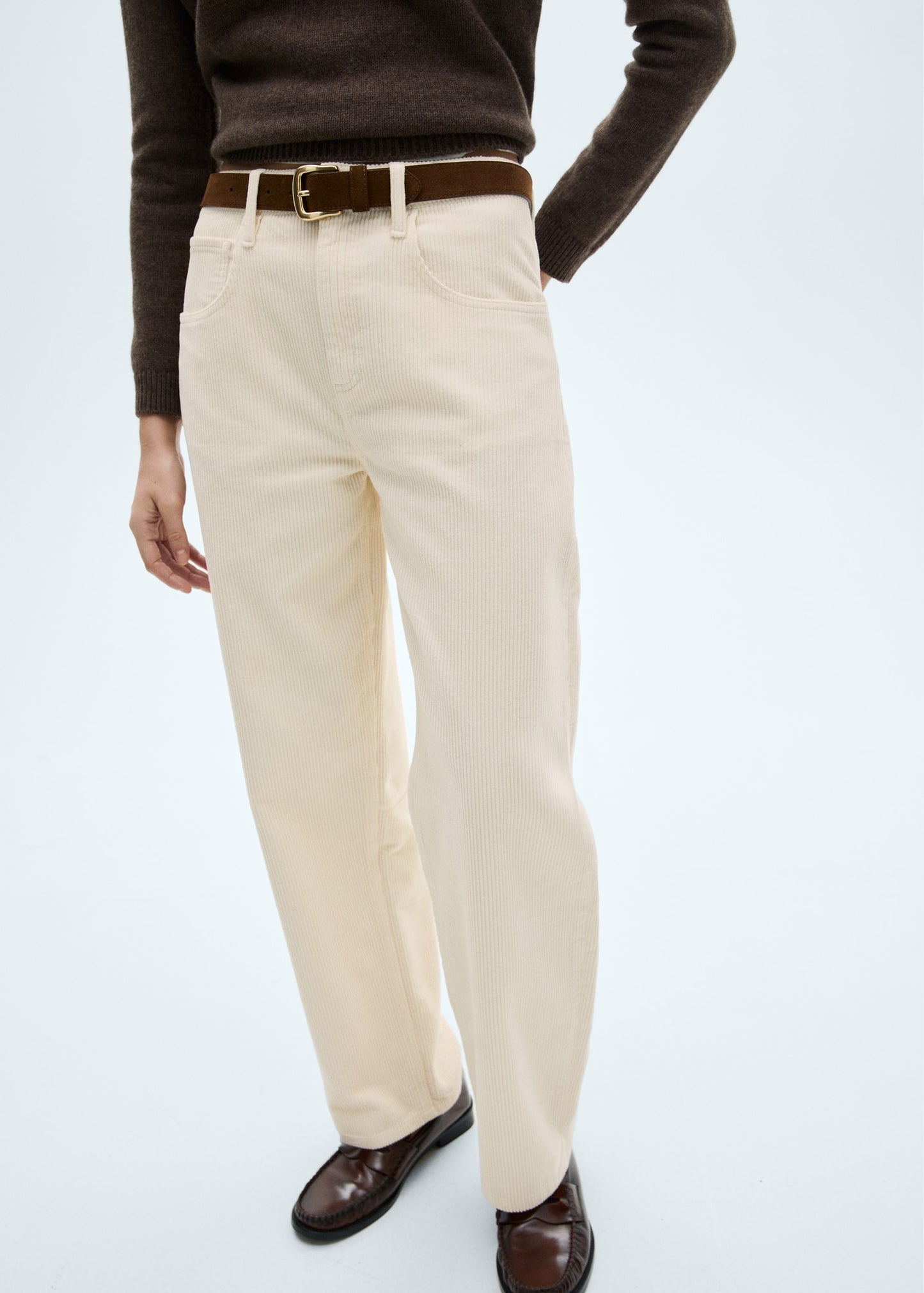 Bet high-waisted corduroy balloon trousers