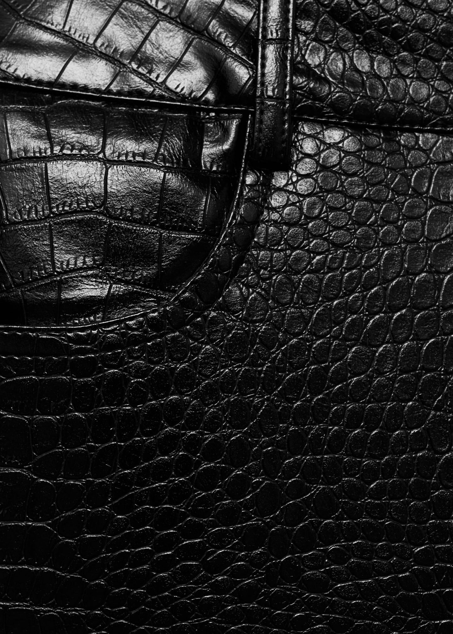 Straight snakeskin-effect trousers
