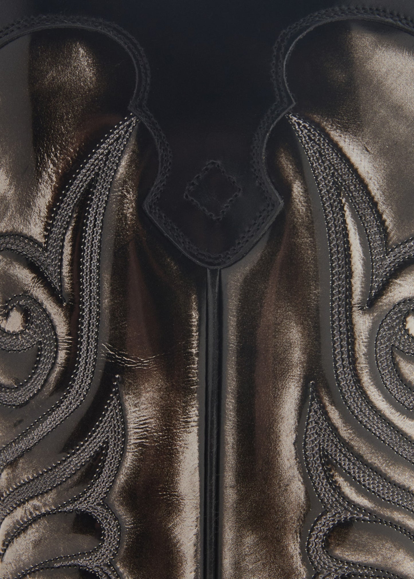 Two-tone leather cowboy boots