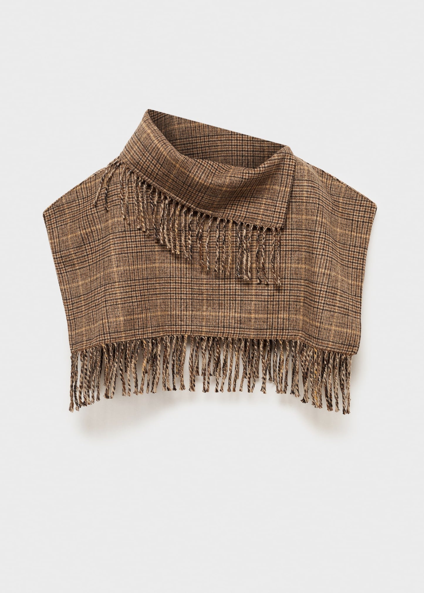 Wool-blend micro-houndstooth coat