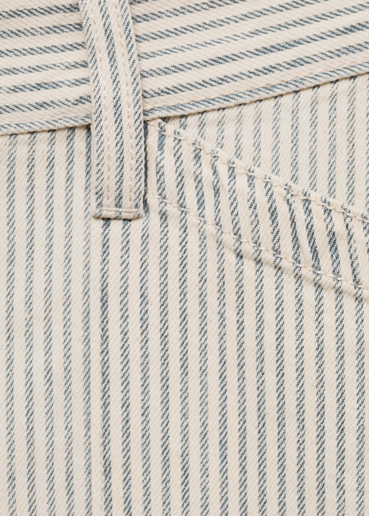 Striped wide-leg jeans