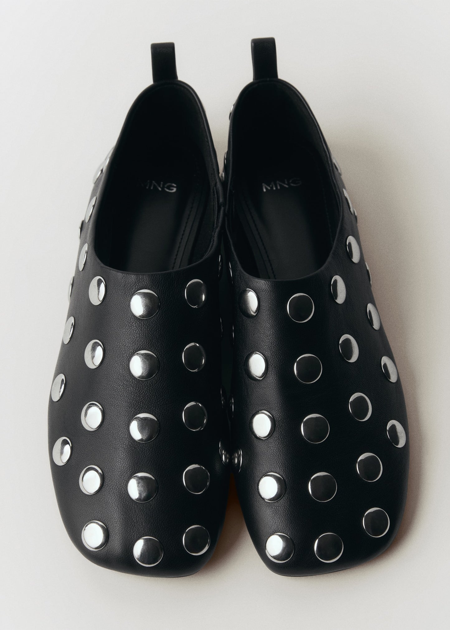 Studded leather shoes