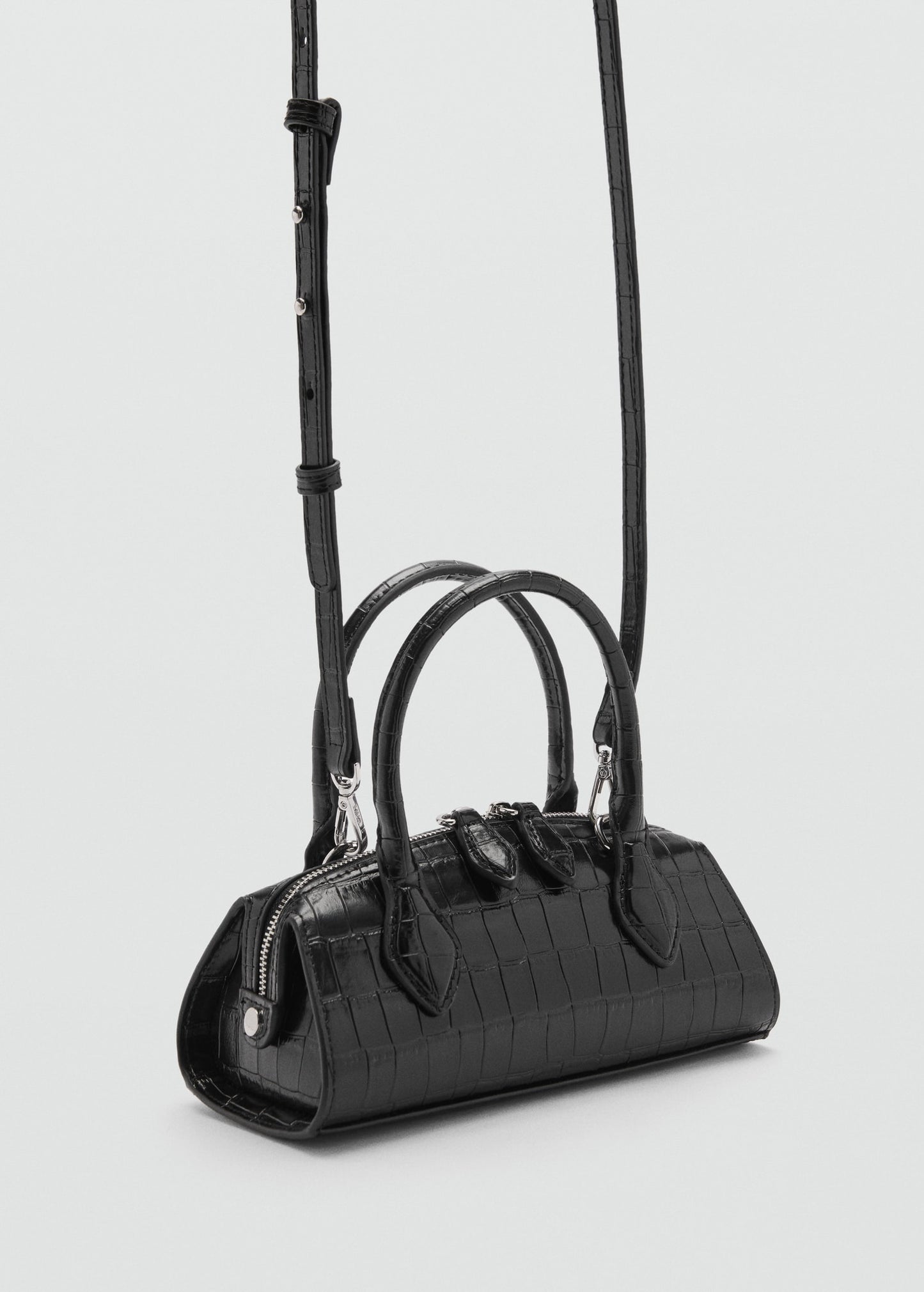 Croc-effect bag