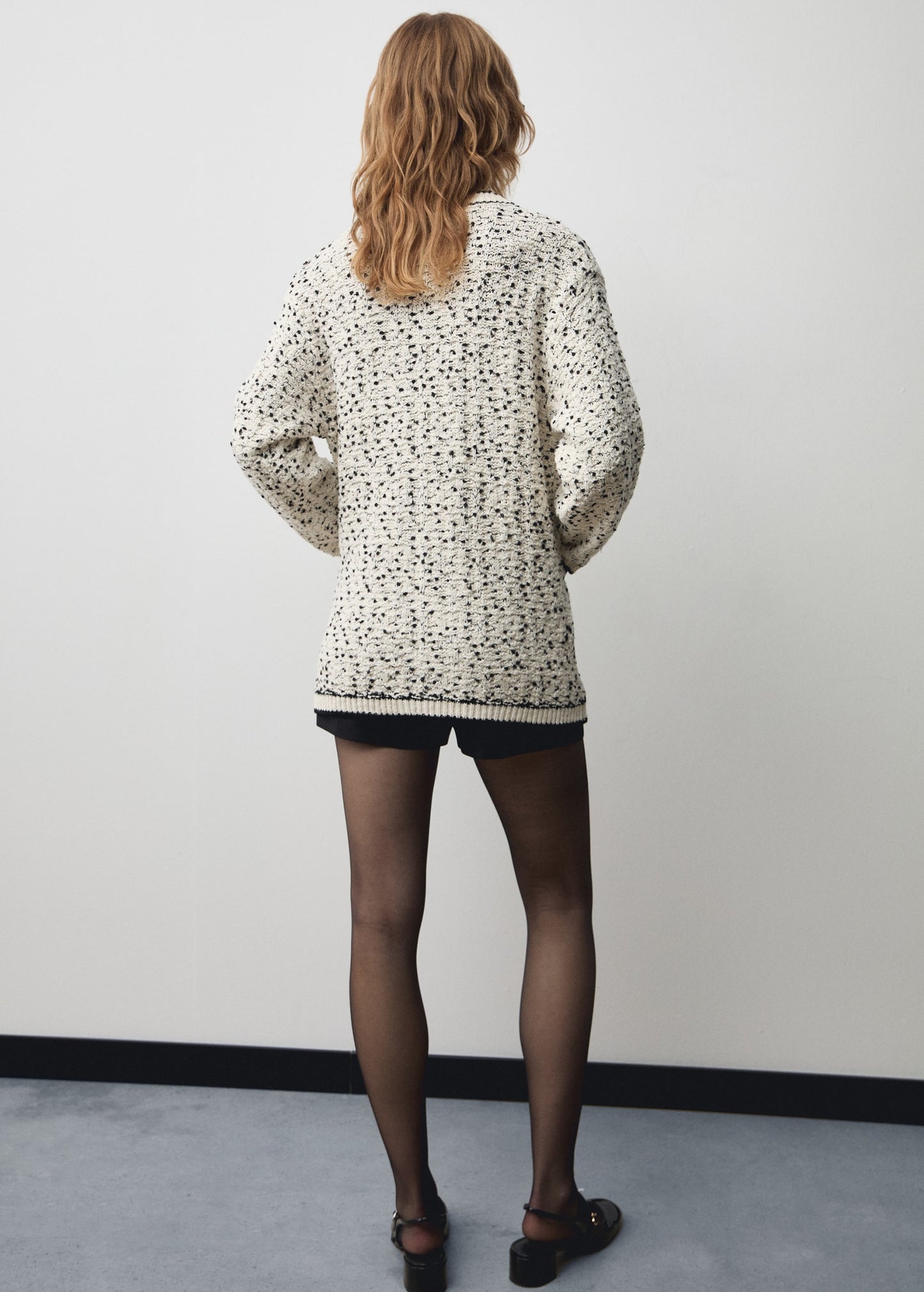 Flecked oversize cardigan