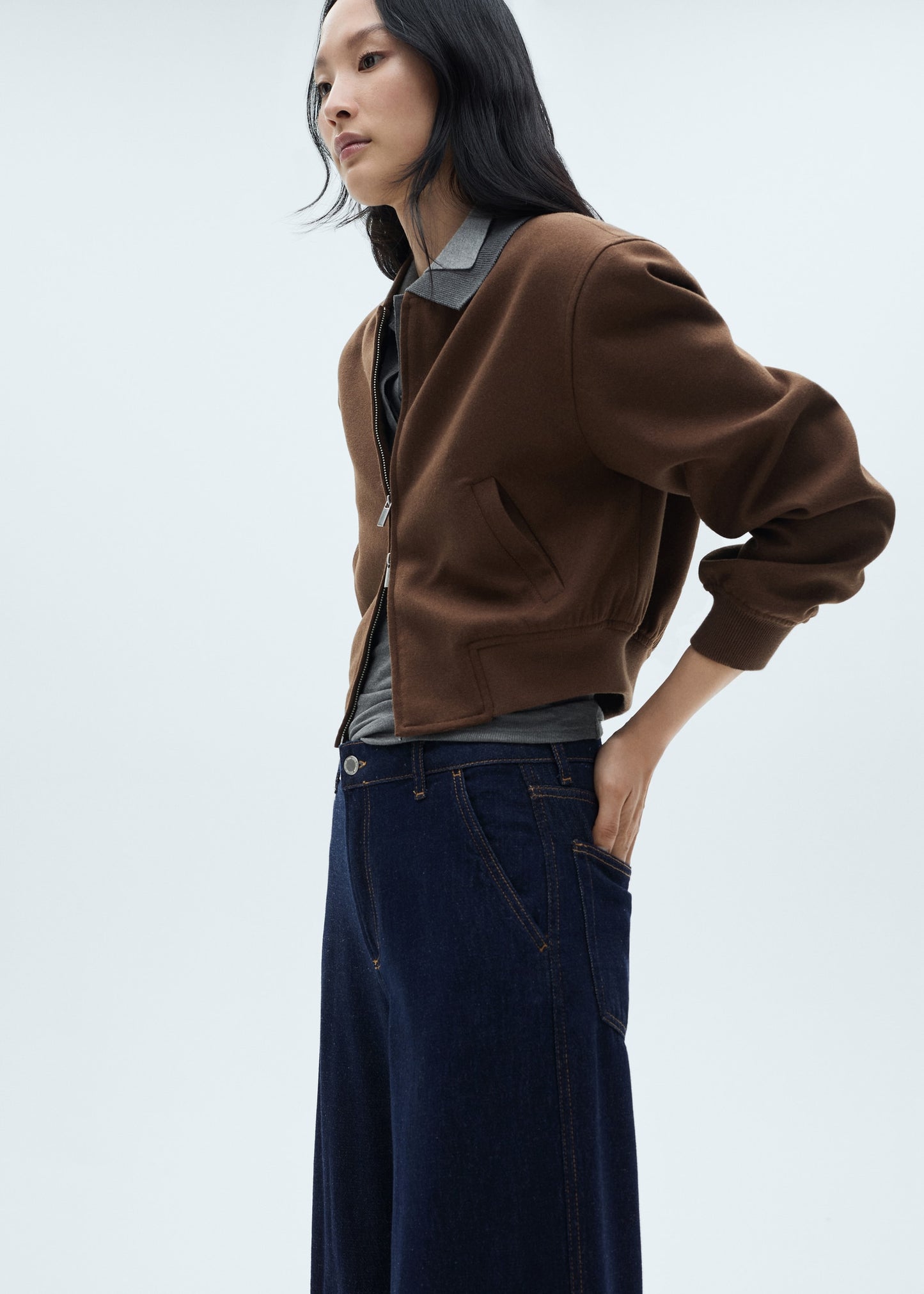 Wideleg mid-rise jeans