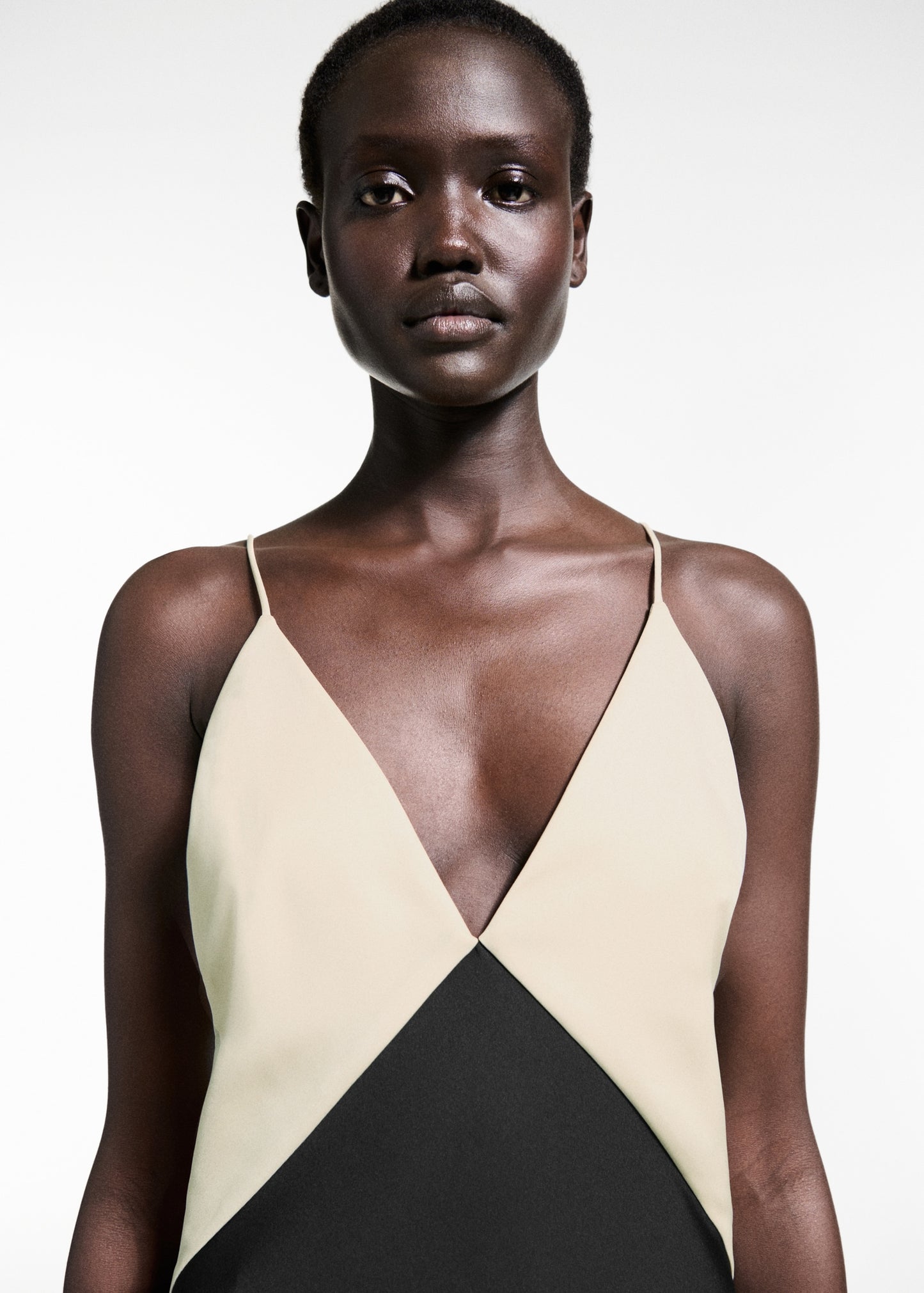 Two-tone lingerie dress
