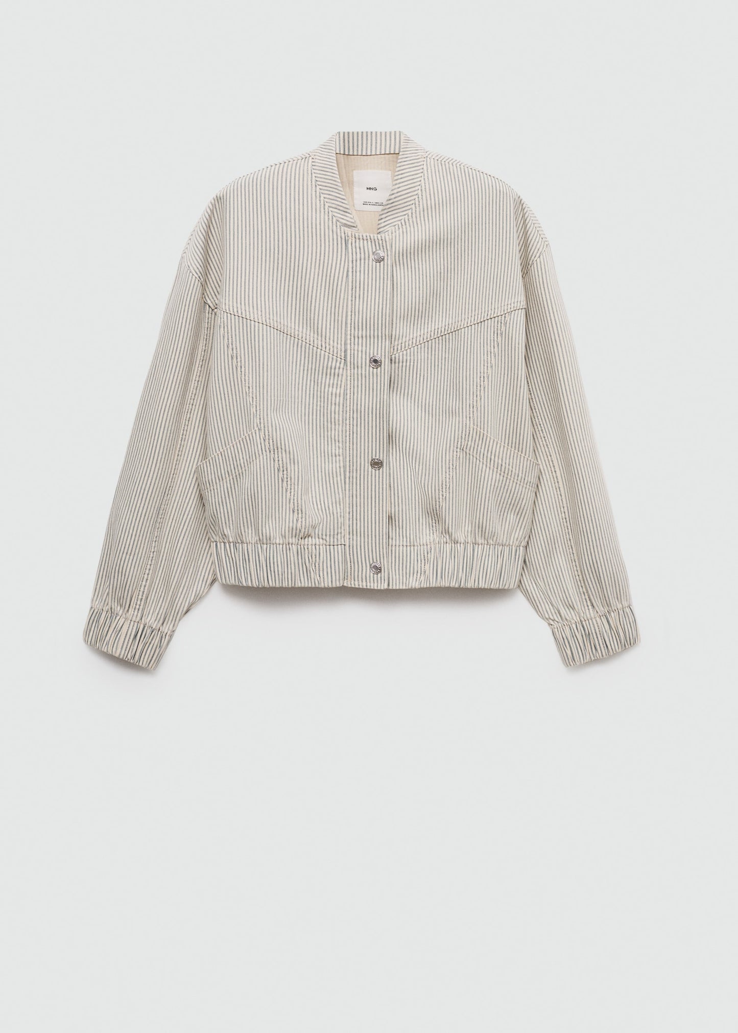Striped denim jacket