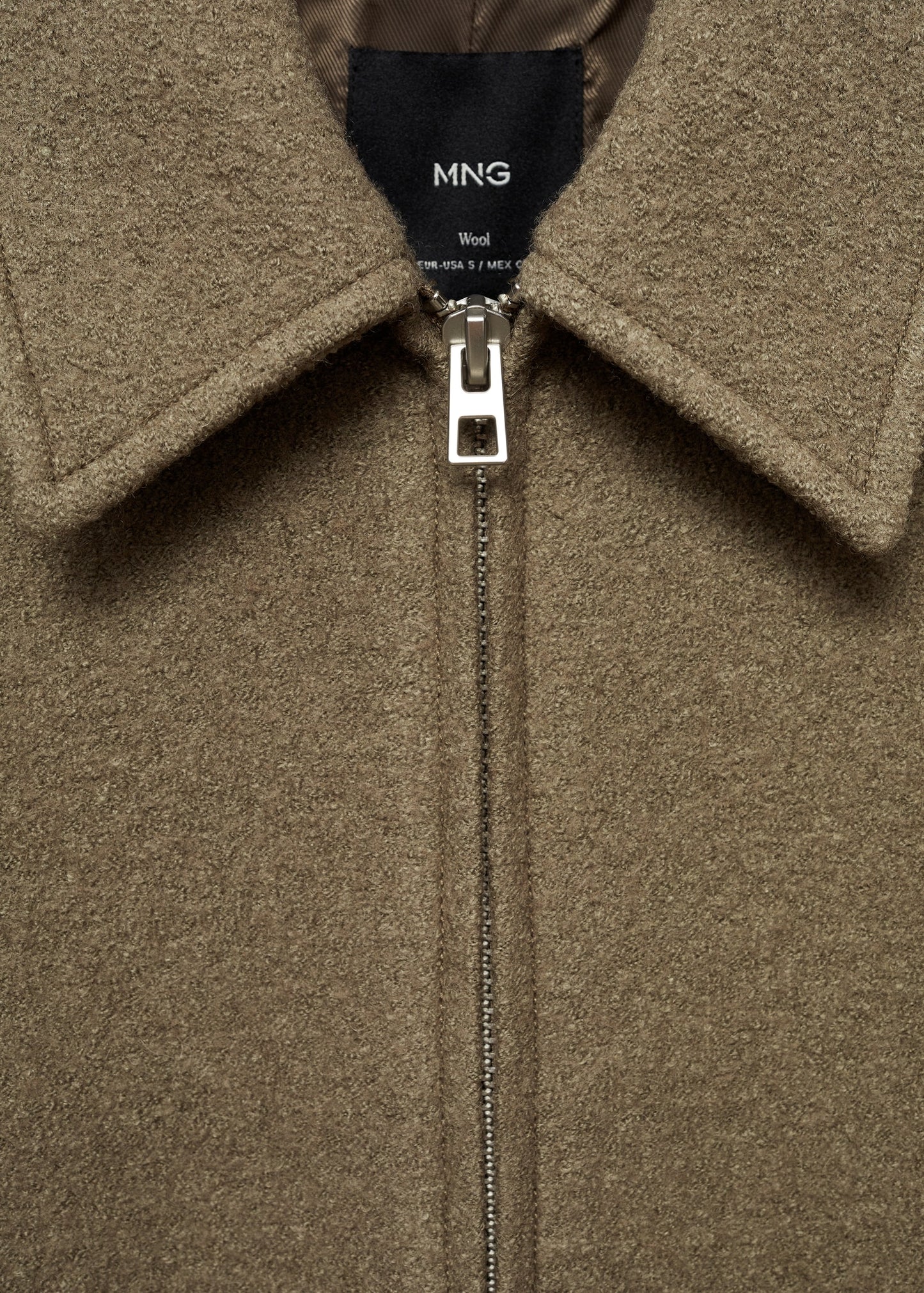 Pocketed wool-blend jacket