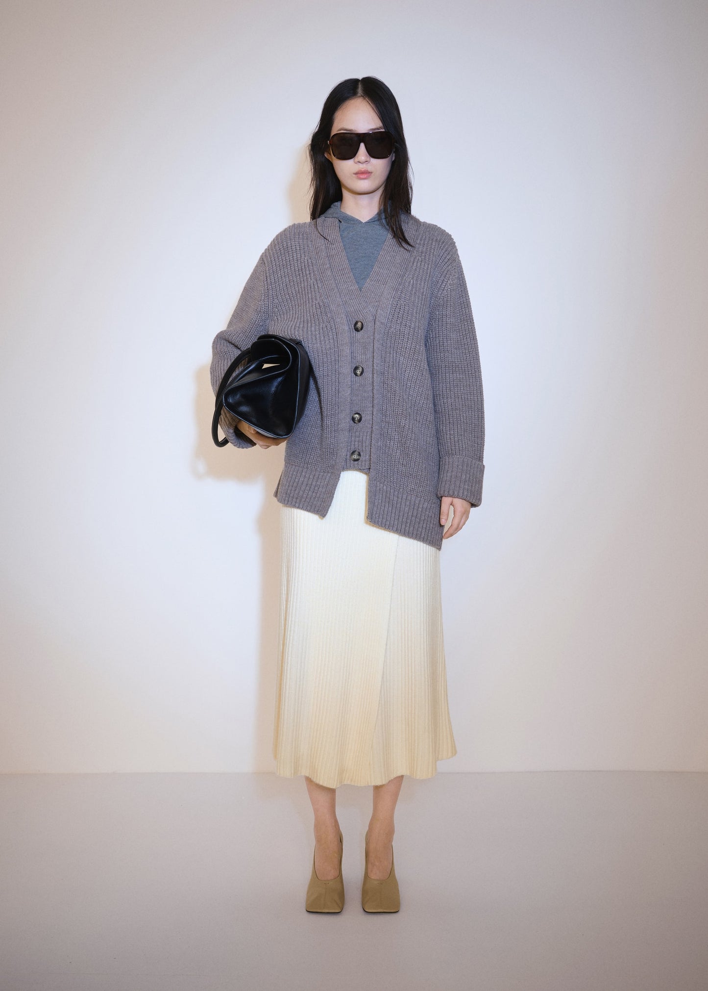 Knit wrap skirt