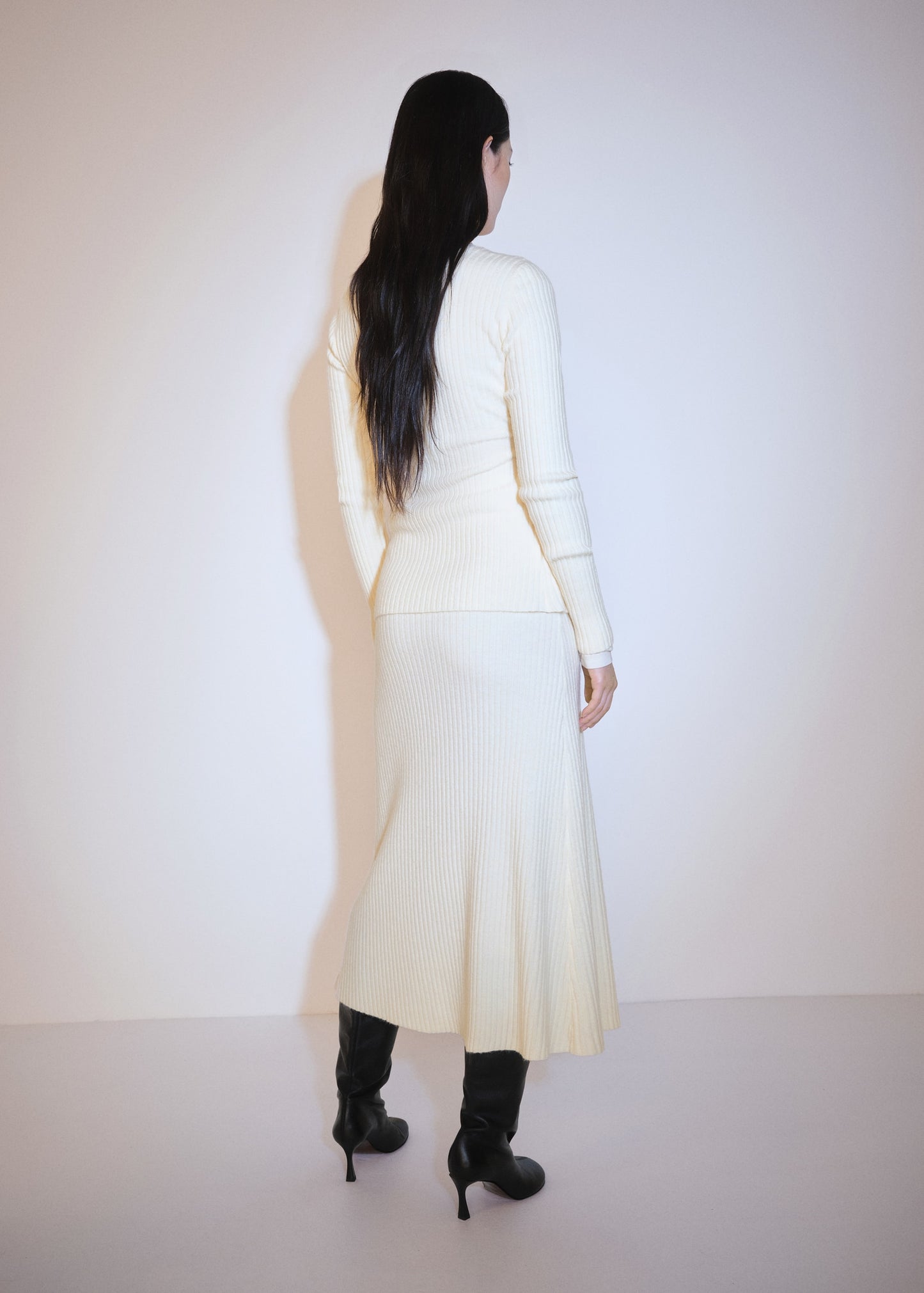 Knit wrap skirt