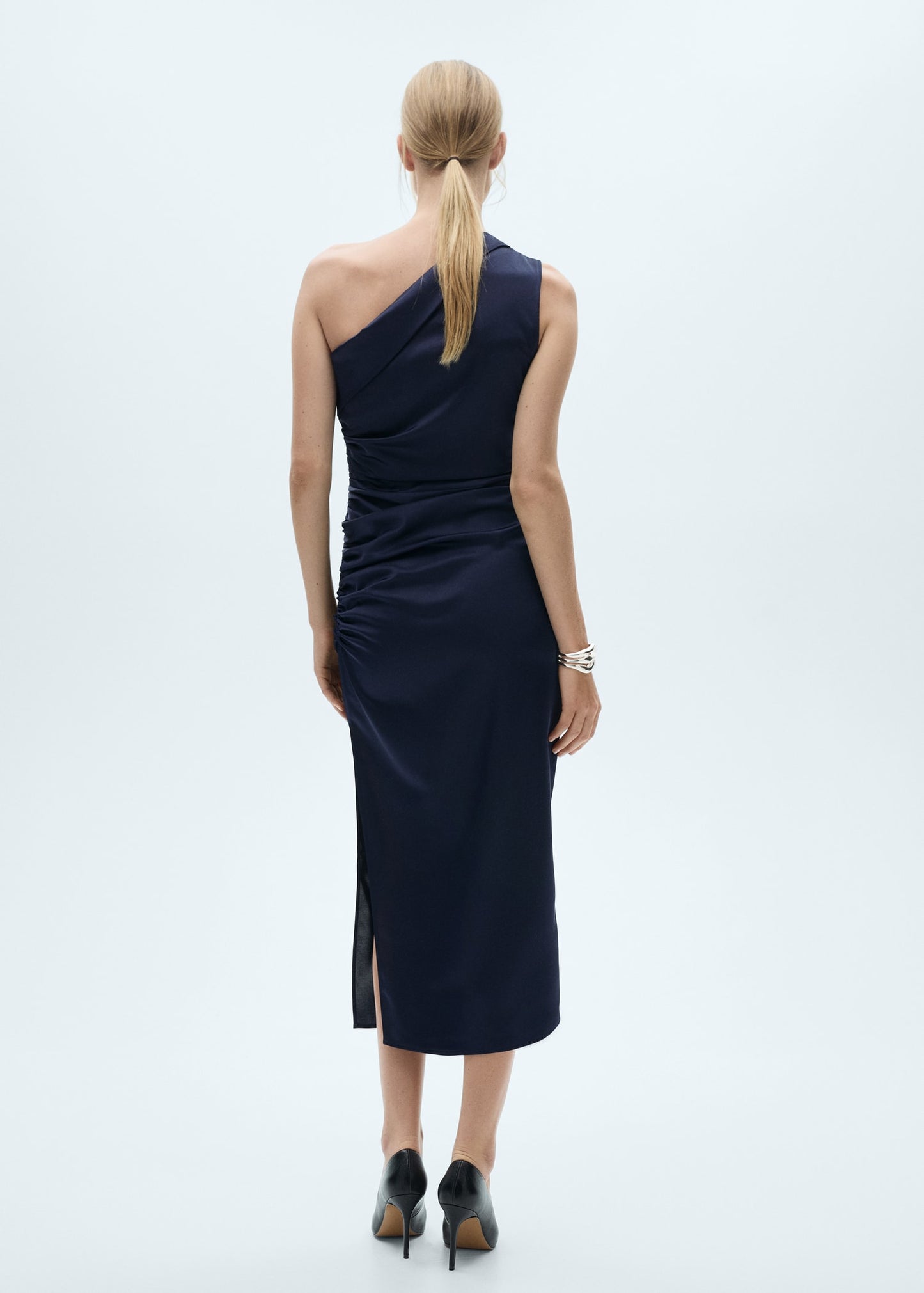 Asymmetrical pleated dress